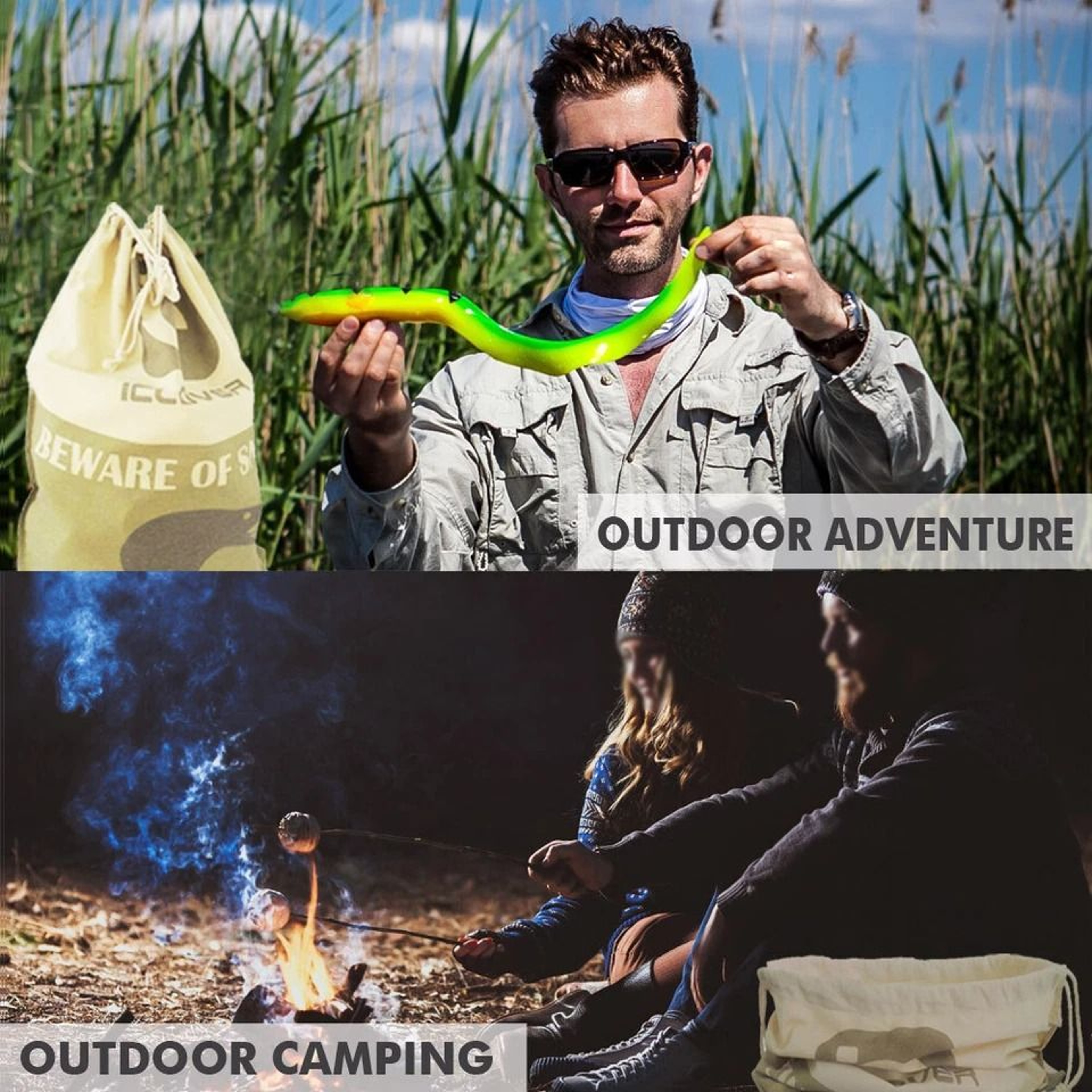 Durable Large Size Safe Snake Bag Drawstring Reptile Herp Pouch Breathable Hunting Sack For Snake H