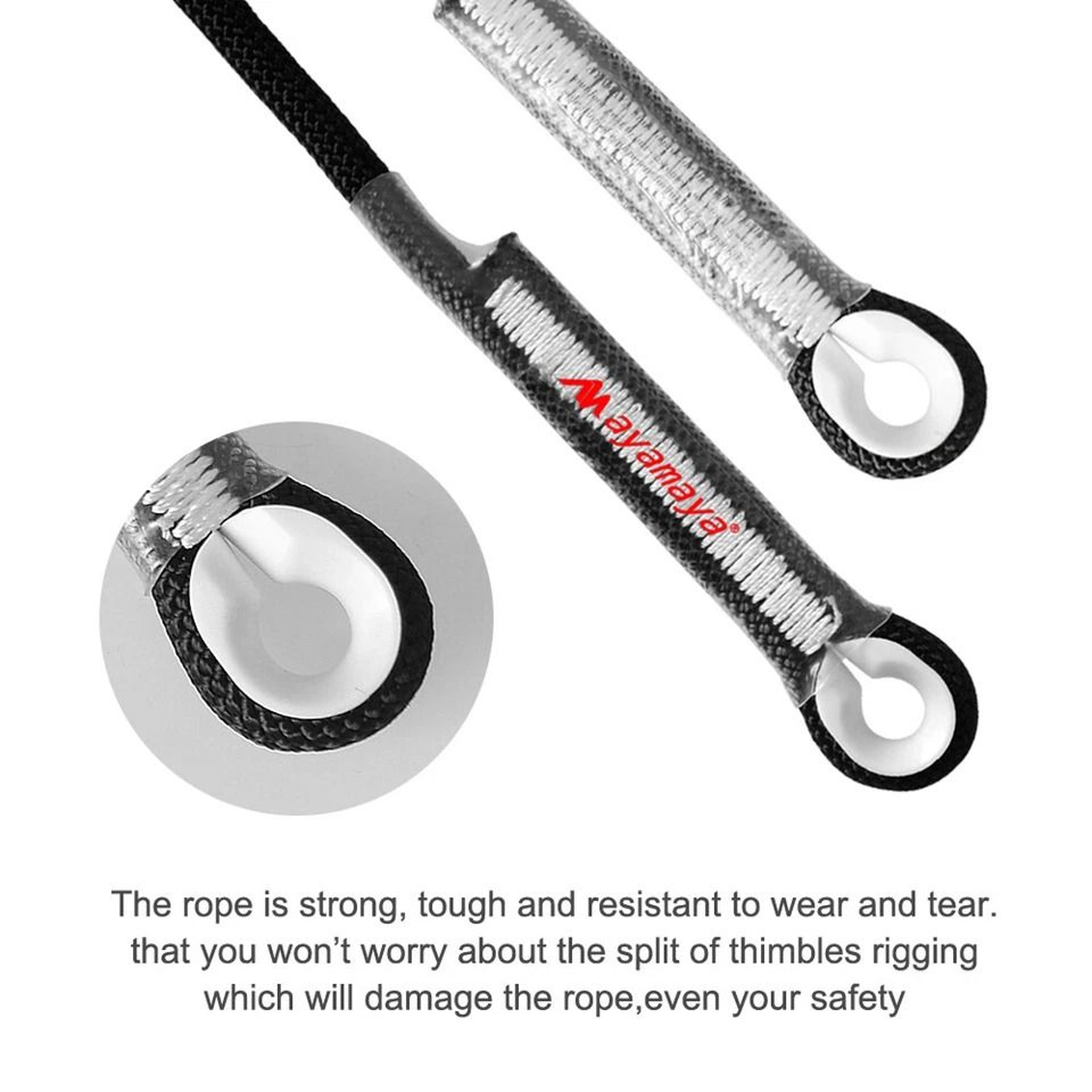 Prusik Loop Rope Presewn Eyetoeye Cord Rescue  Tree Climbing Gear 6
