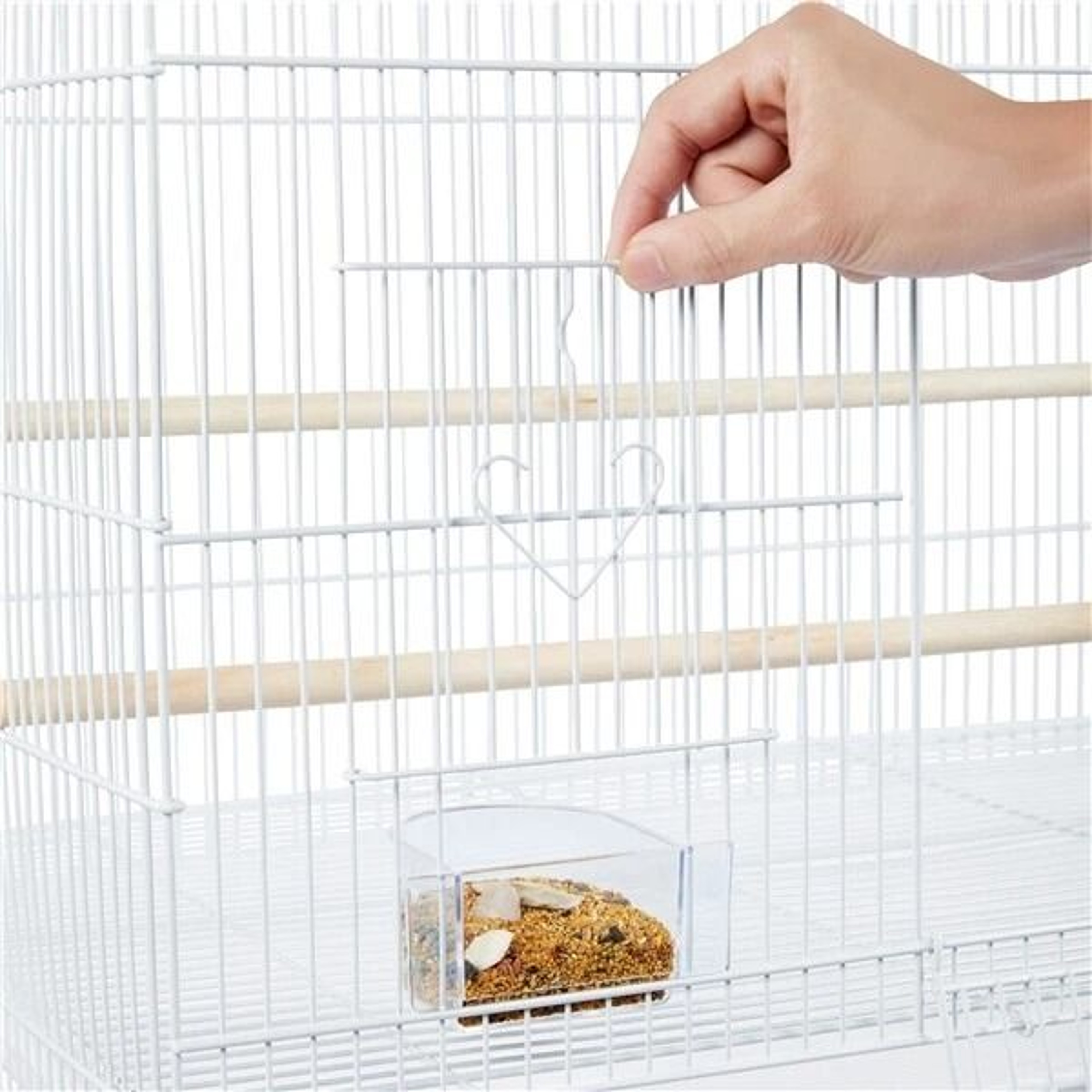 Cages For Parakeets Flight Bird Cage Lovebirds  Canaries Breeding Cage White Durable With Casters A 5