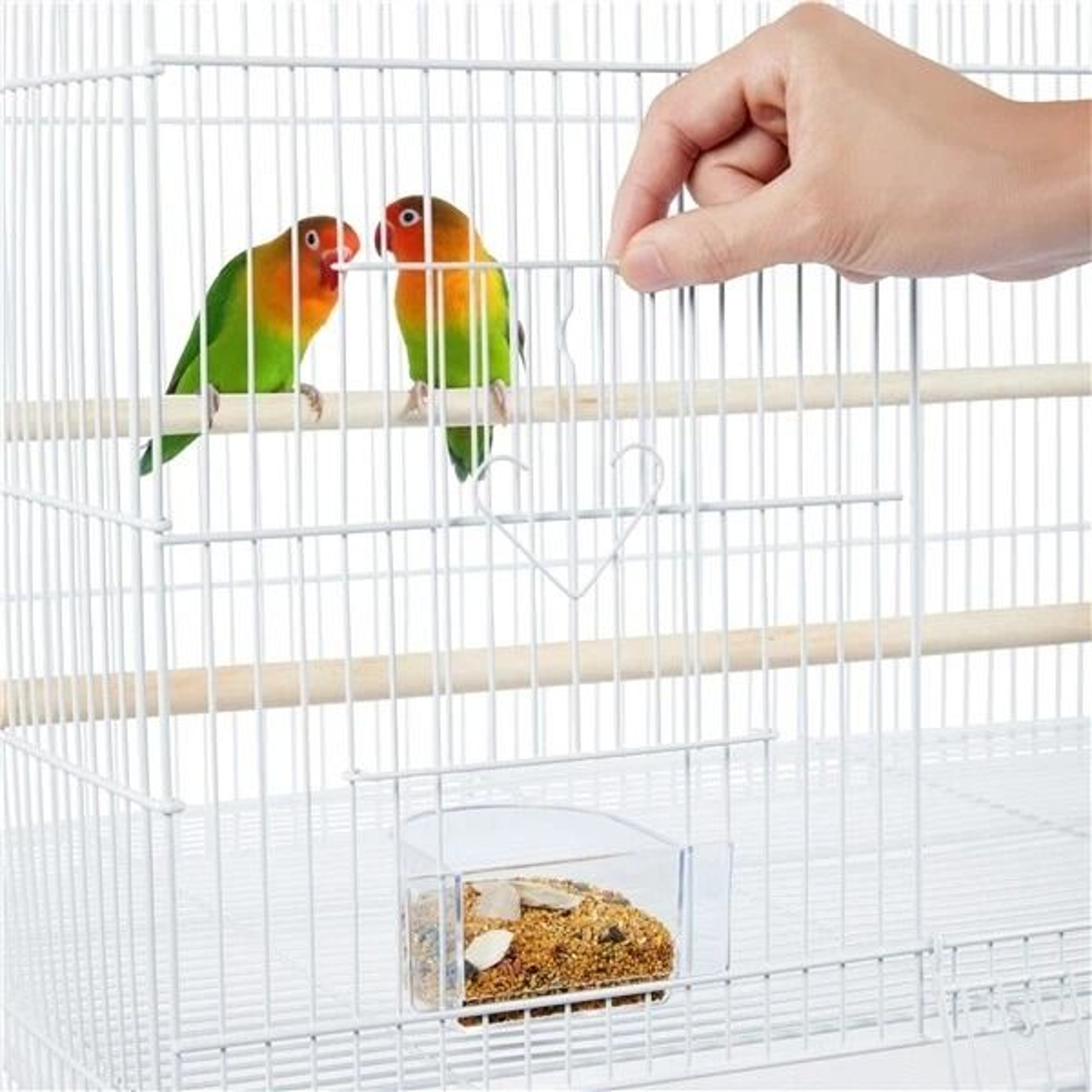 Cages For Parakeets Flight Bird Cage Lovebirds  Canaries Breeding Cage White Durable With Casters A 6
