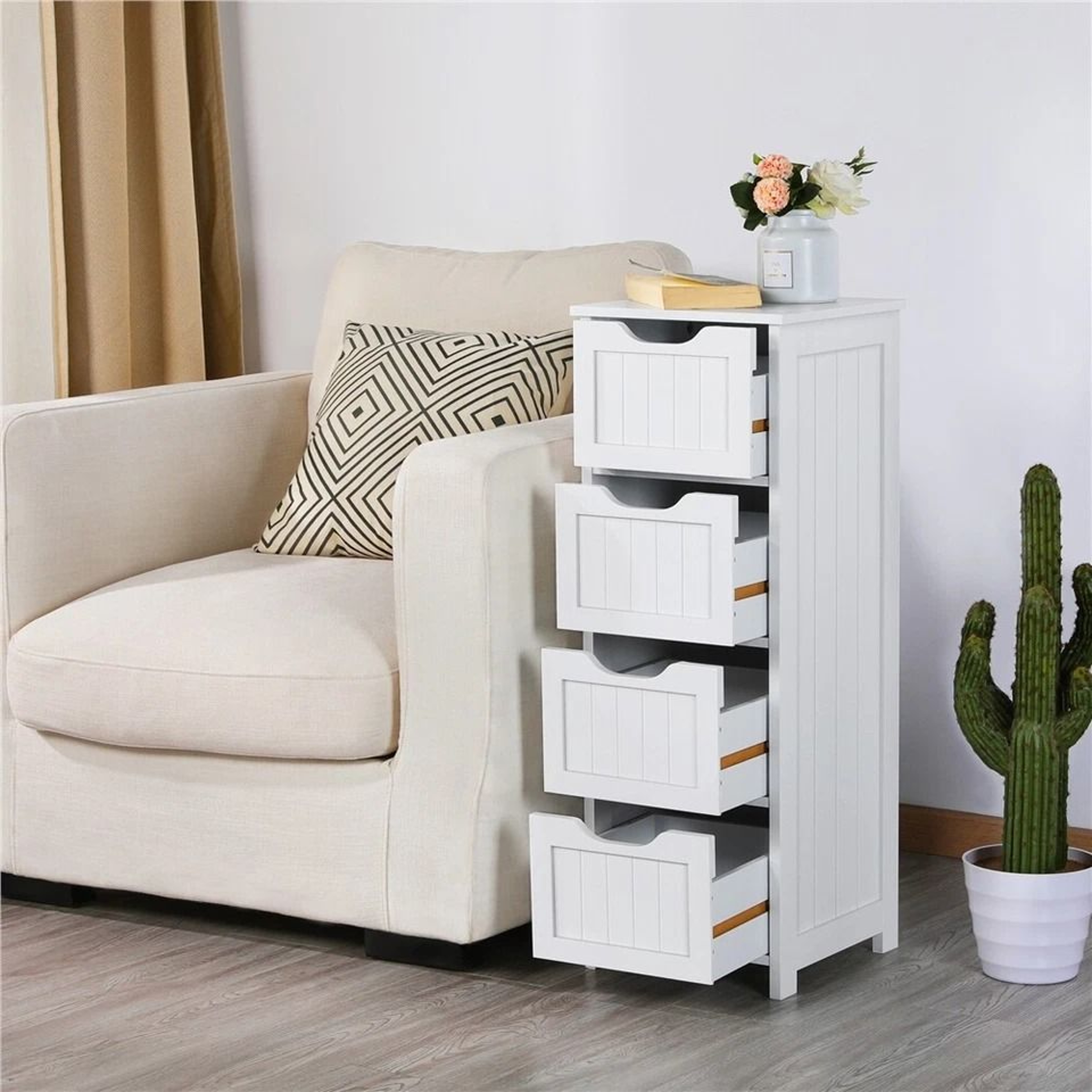 Free Standing Bathroom Floor Cabinet Storage Organizer With Drawers Multifunctional Cabinet For Hom 3