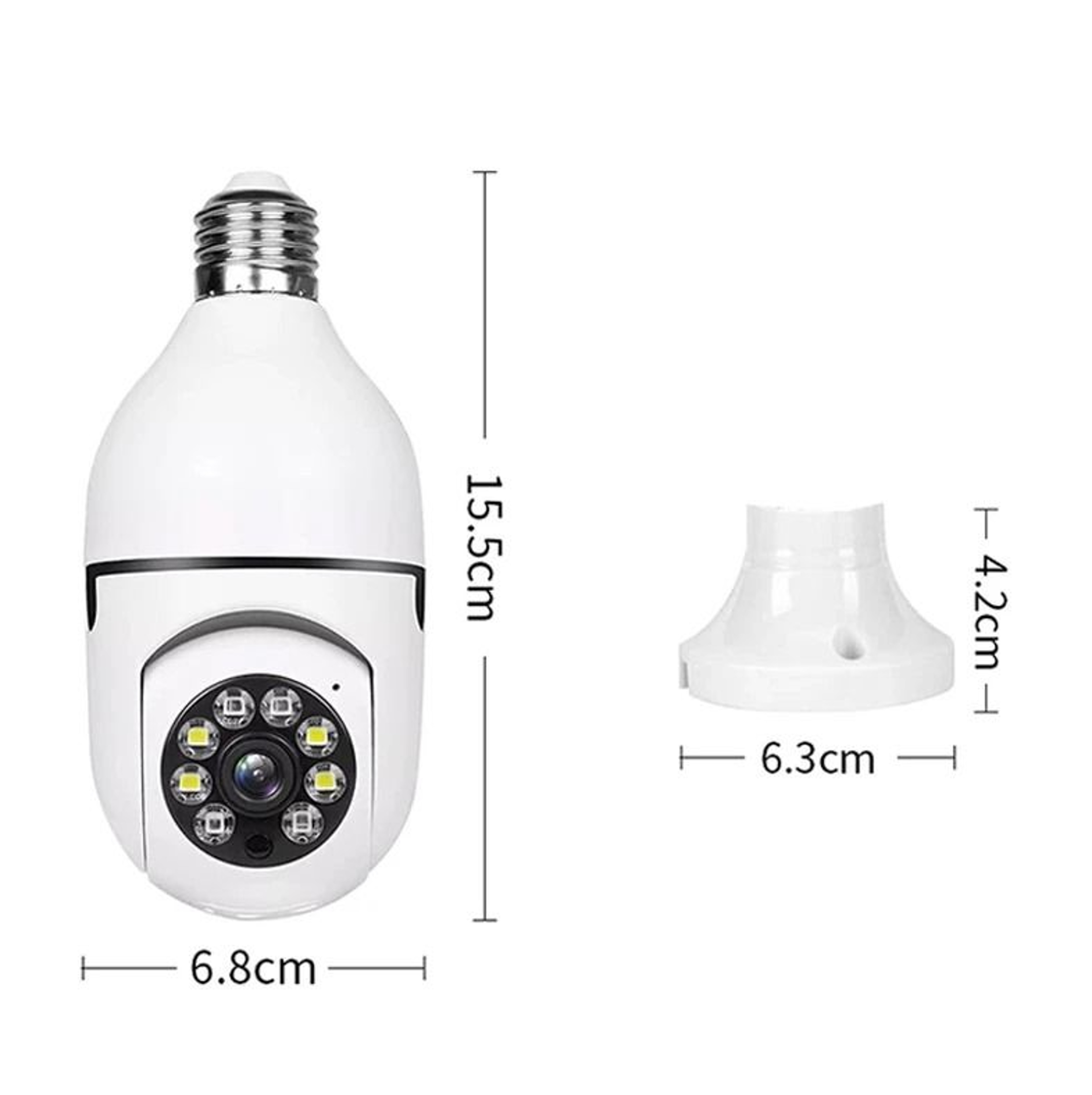 WiFi Light Bulb Camera With IR Night Vision  Smart Home Wireless Security 7