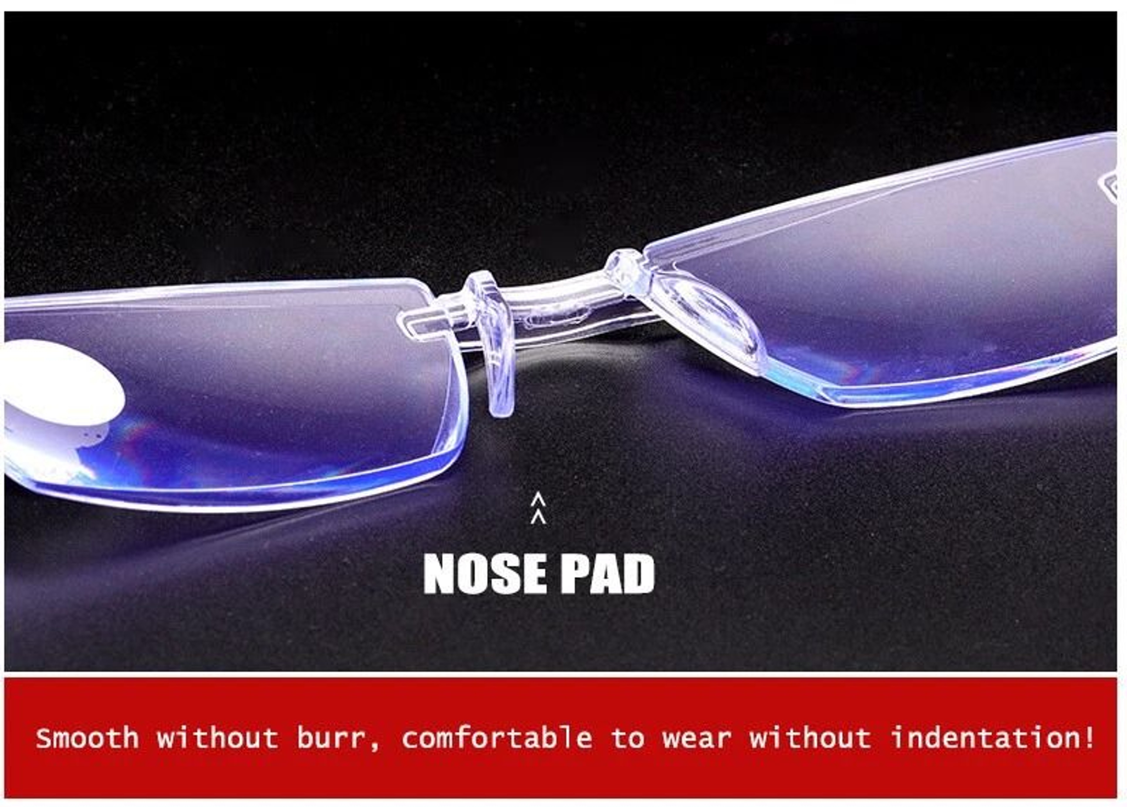 Mens Rimless Blue Light Blocking Reading Glasses Unisex Polycarbonate Lenses 8