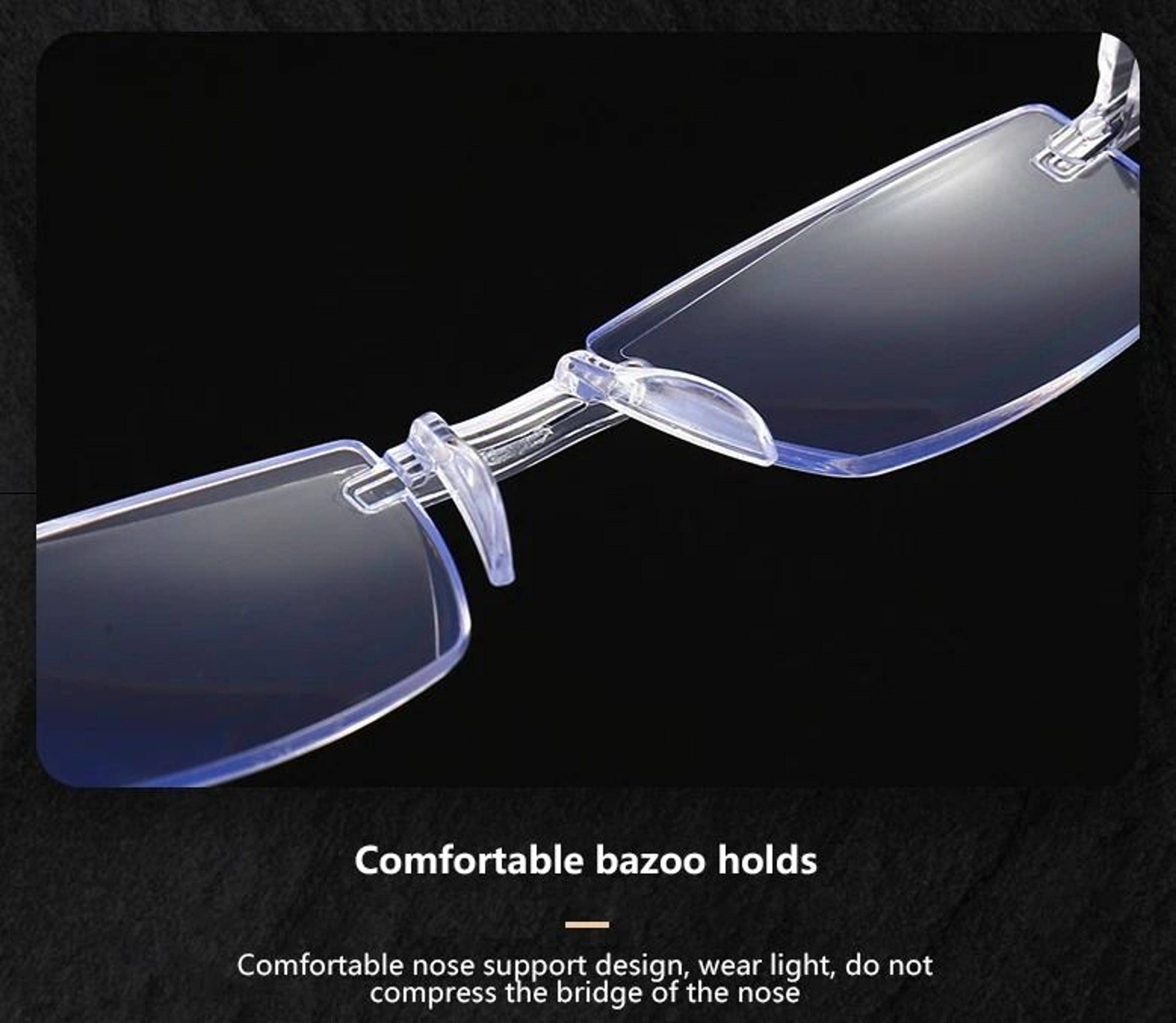 Mens Rimless Blue Light Blocking Reading Glasses Unisex Polycarbonate Lenses 14