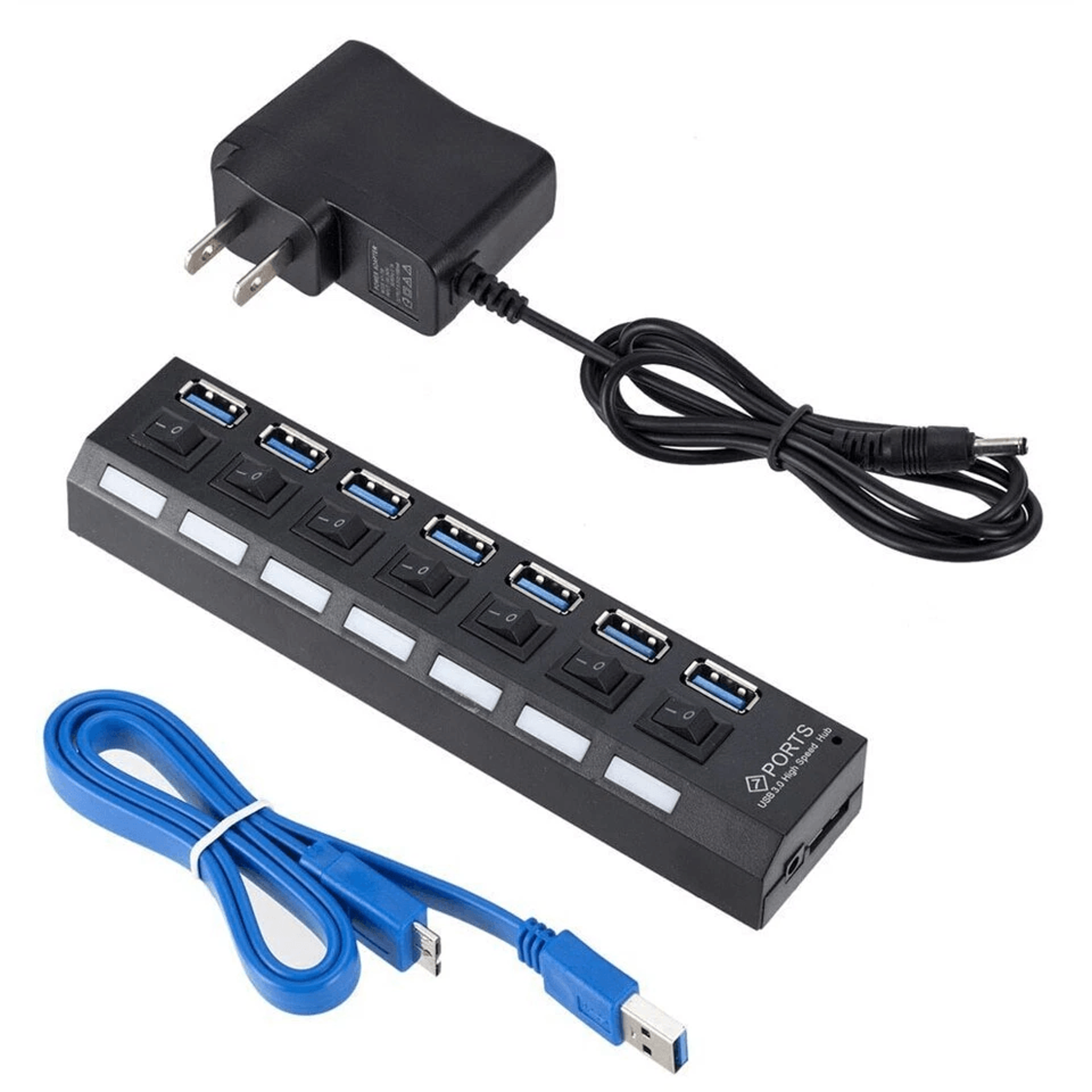 USB Hub Splitter Adapter For PC Laptop Mac  Desktop Ports HighSpeed USB 2