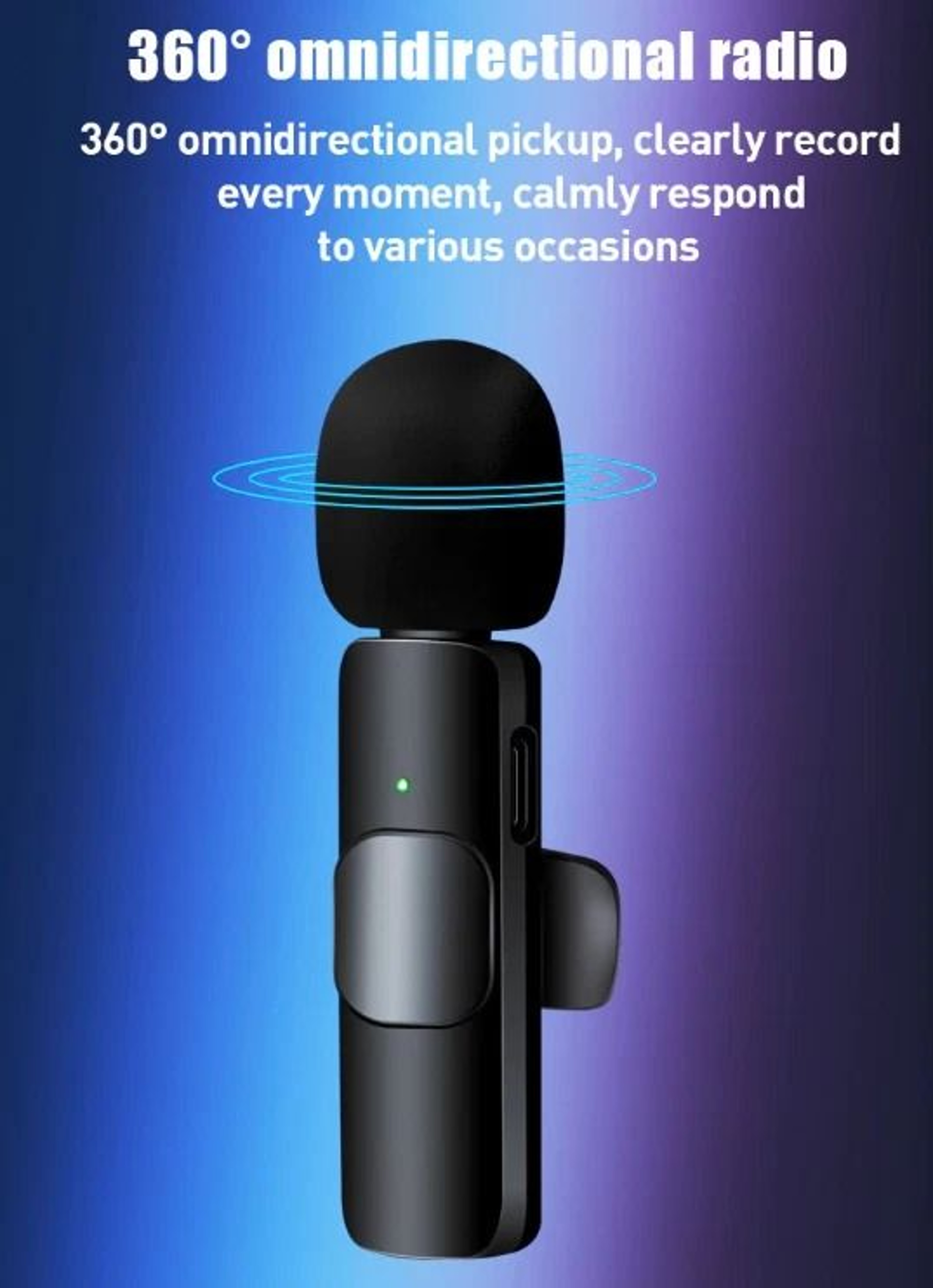 Wireless Lavalier Microphone For AndroidiPhone HighQuality PlugandPlay Audio  Video Recording Mini
