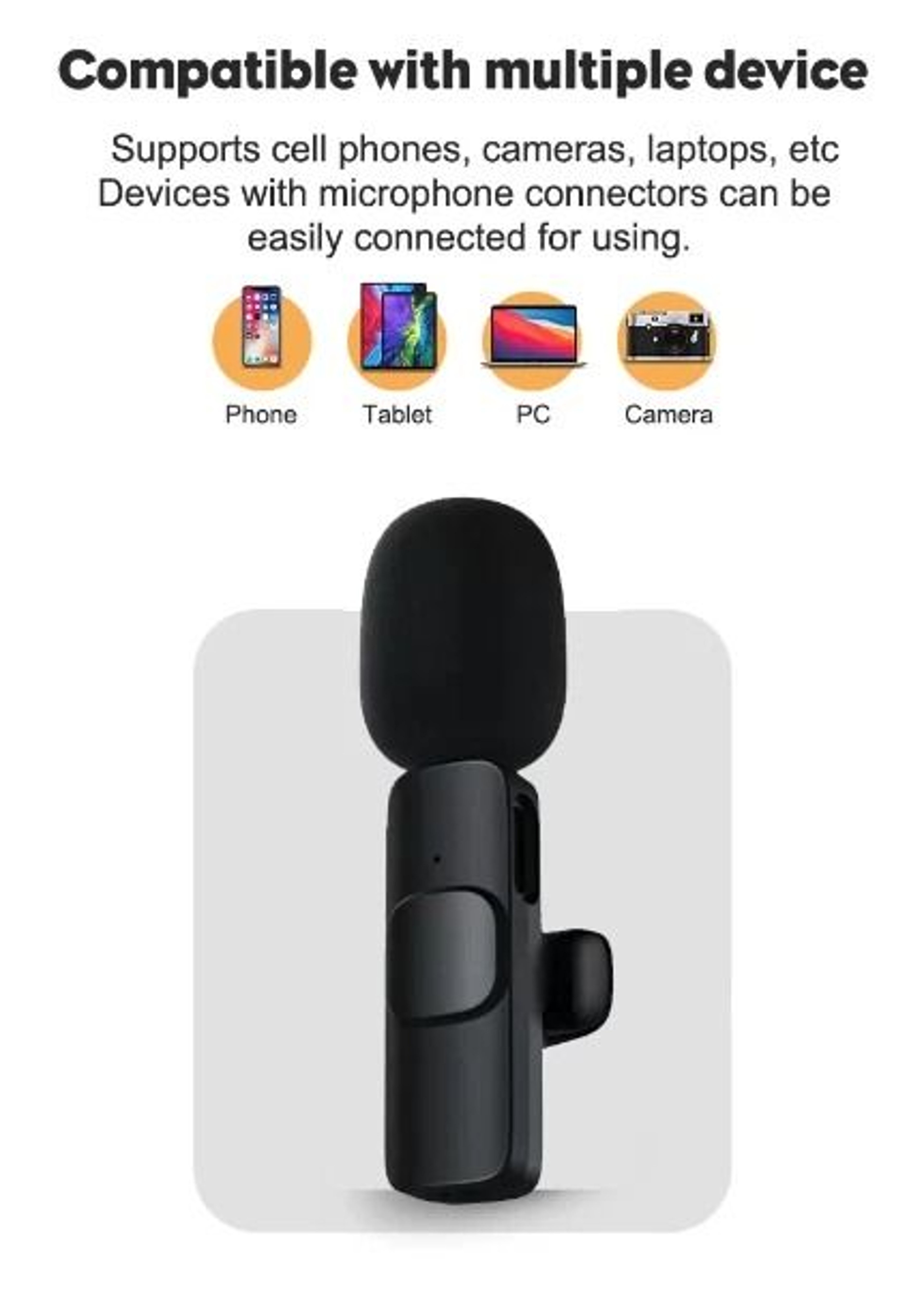 Wireless Lavalier Microphone For AndroidiPhone HighQuality PlugandPlay Audio  Video Recording Mini
