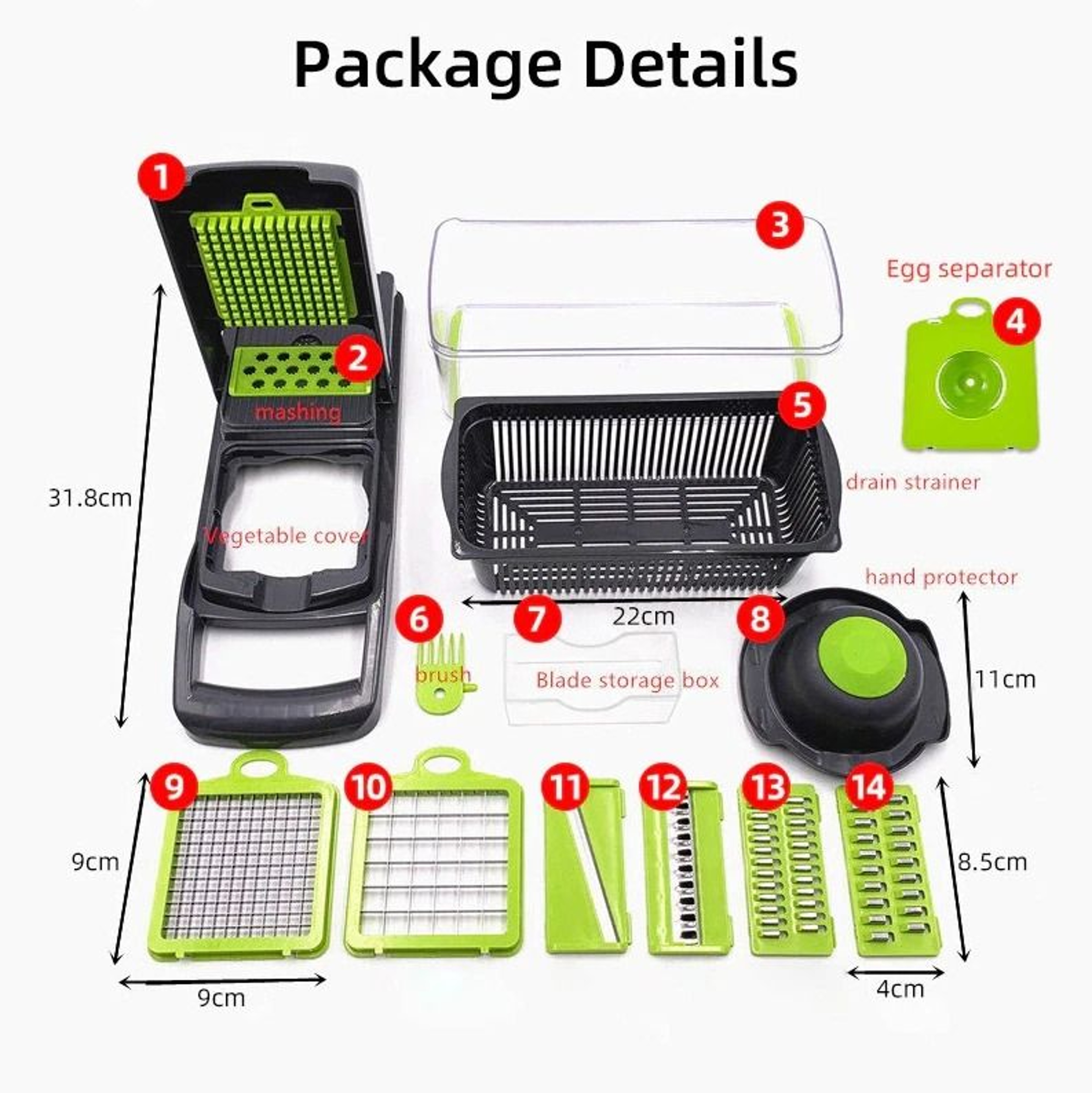 Vegetable Chopper And Vegetable Dicer Multi Blade Kitchen Prep Cutter 4