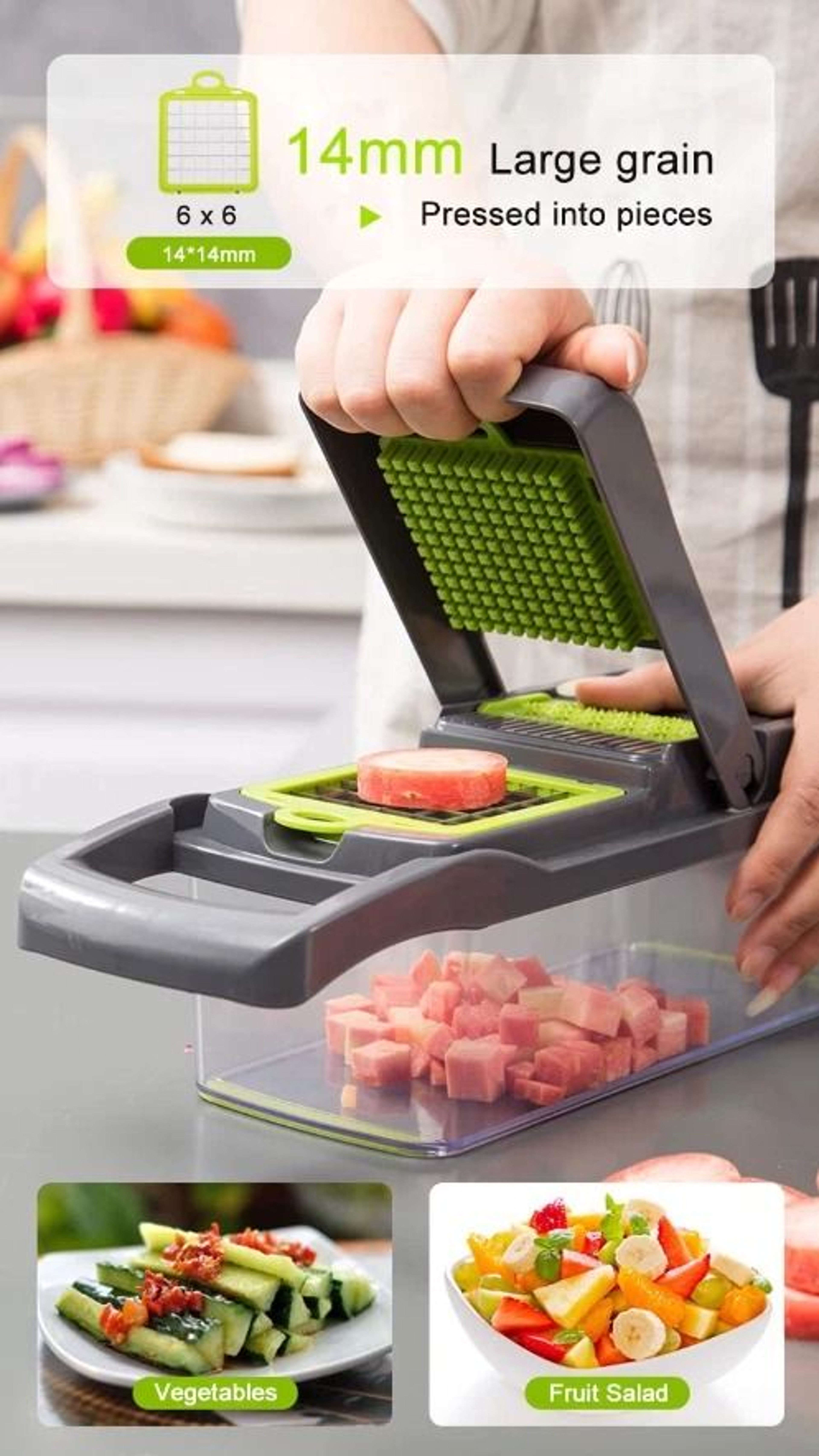Vegetable Chopper And Vegetable Dicer Multi Blade Kitchen Prep Cutter 13