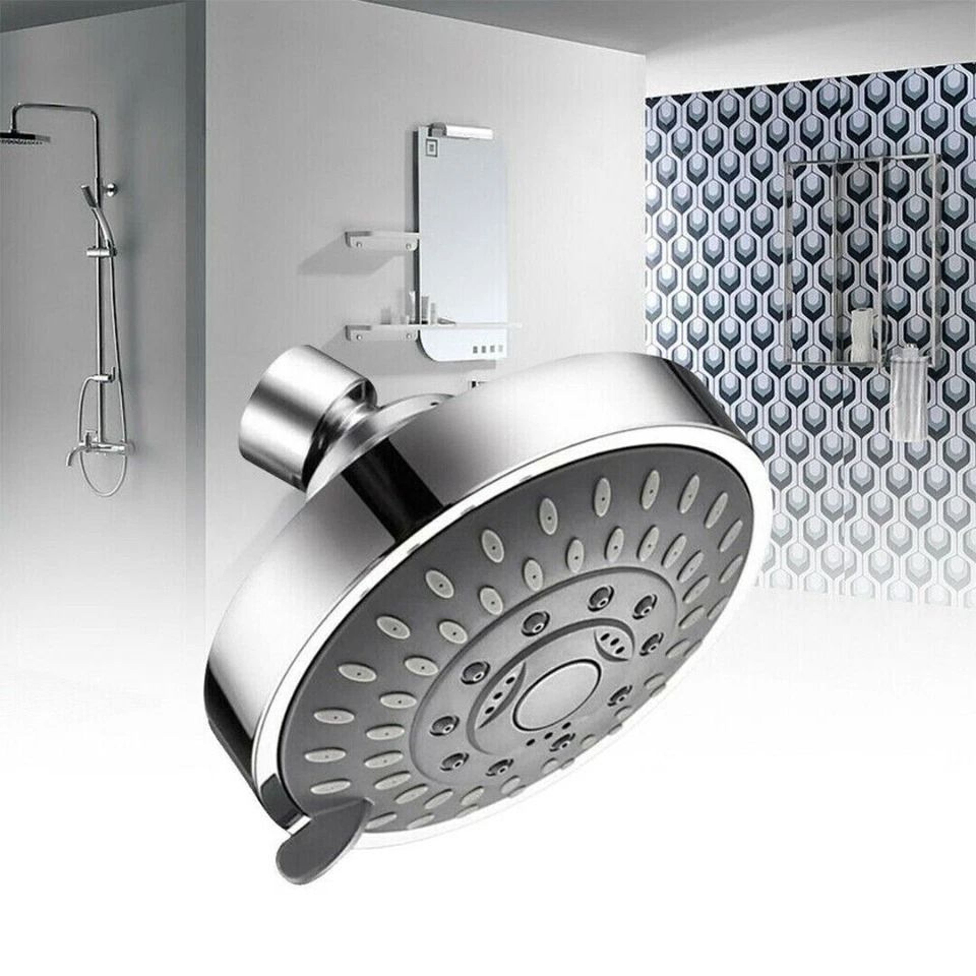 Premium Handheld Showerhead With High Pressure Adjustable MultiFunction Spray 2