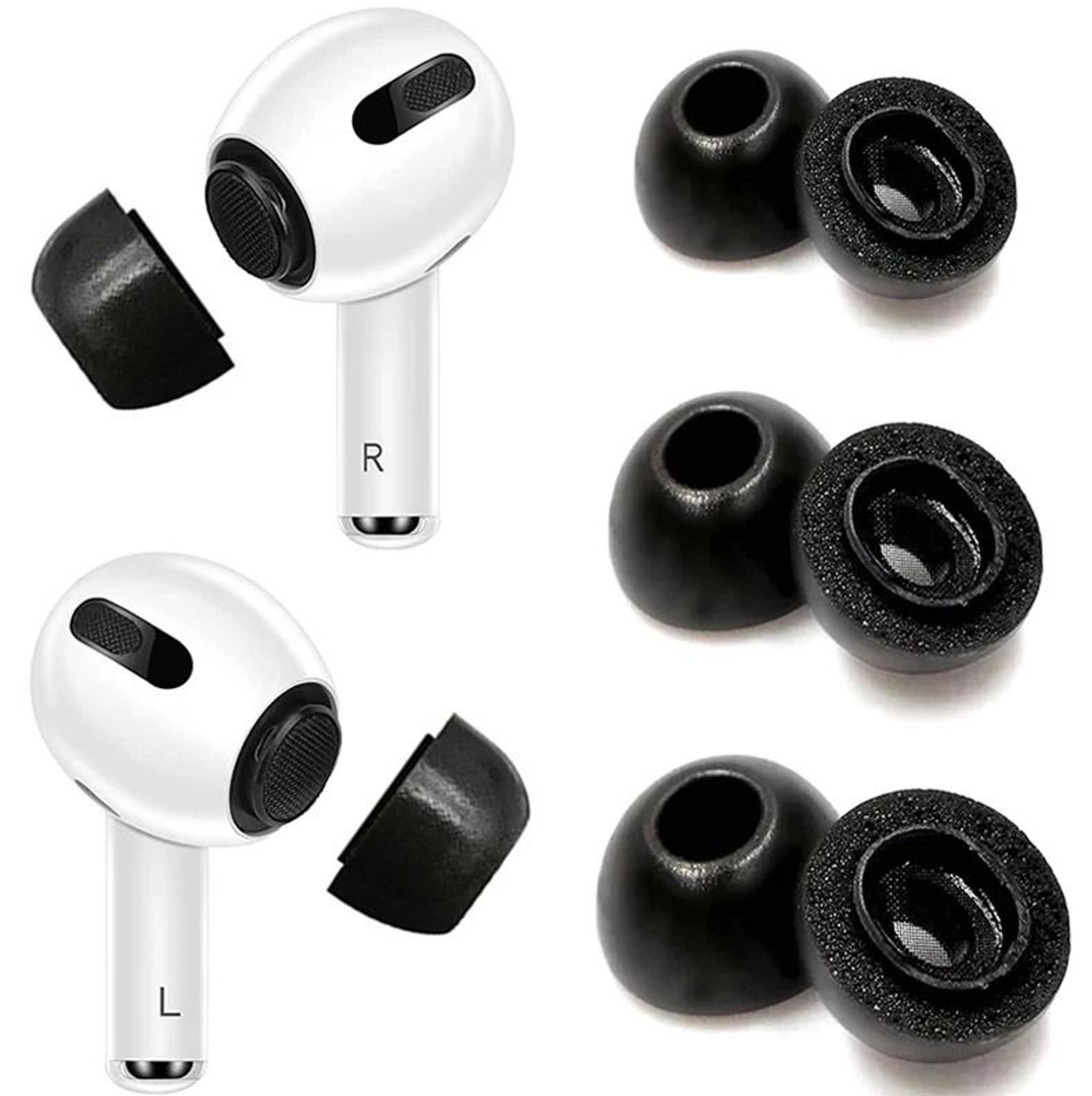 Memory Foam Replacement Ear Tips For Apple AirPods Pairs For Comfortable 1