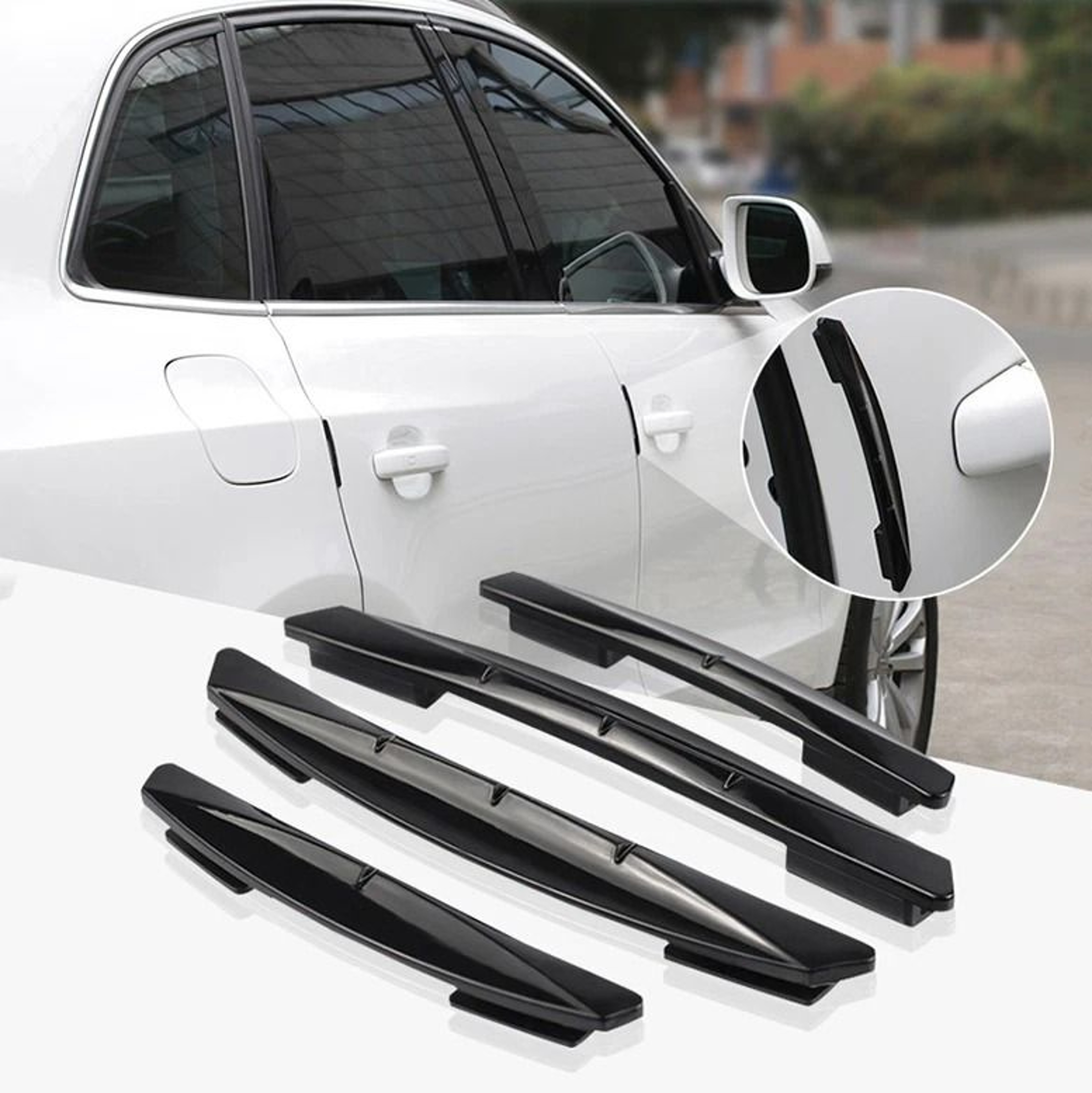 Premium Universal Car Door Edge Guard Protection Strips Anti Scratch  Anti Collision Set 0