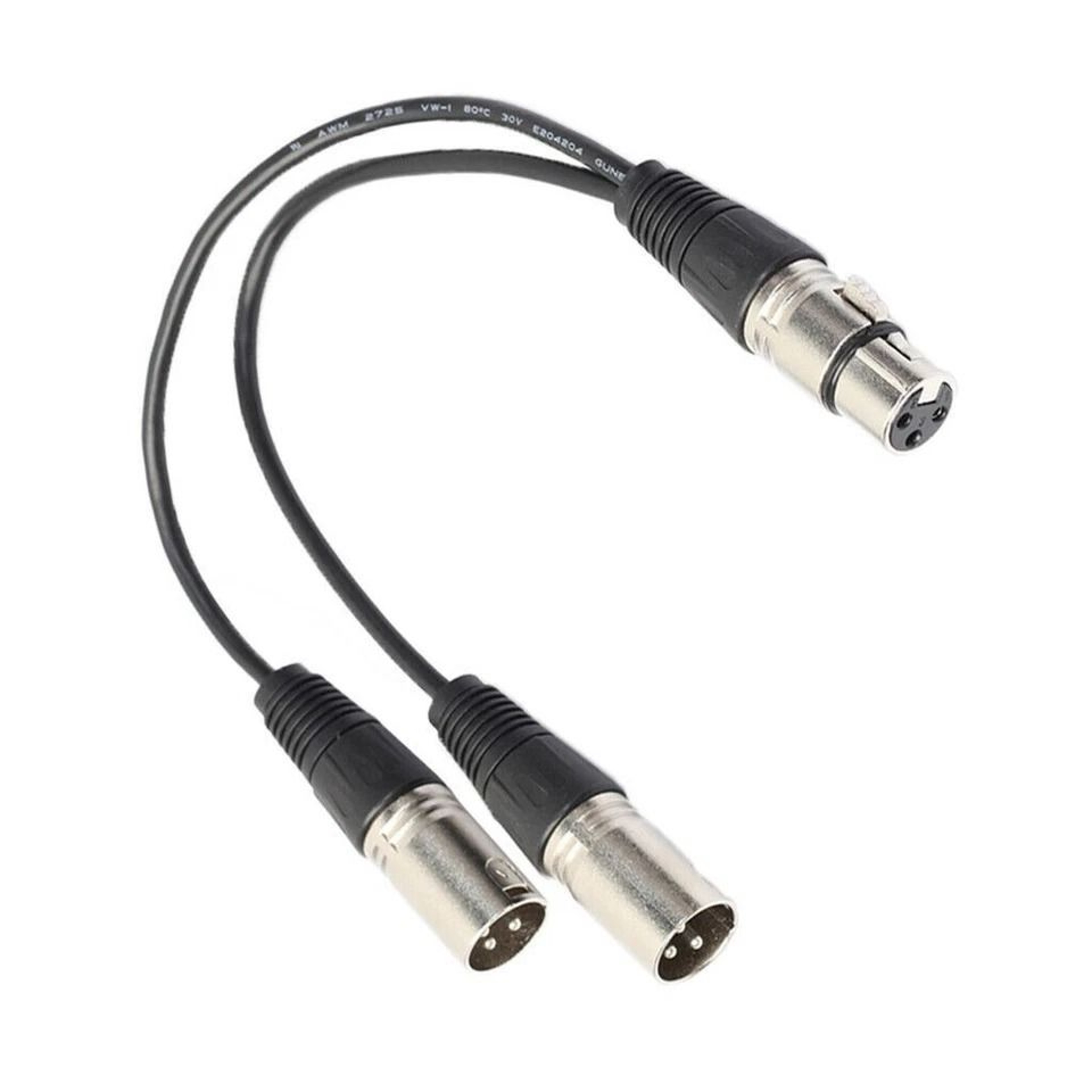 XLR Female To Dual Male Plug Y Splitter Cable Adapter For Microphone 6