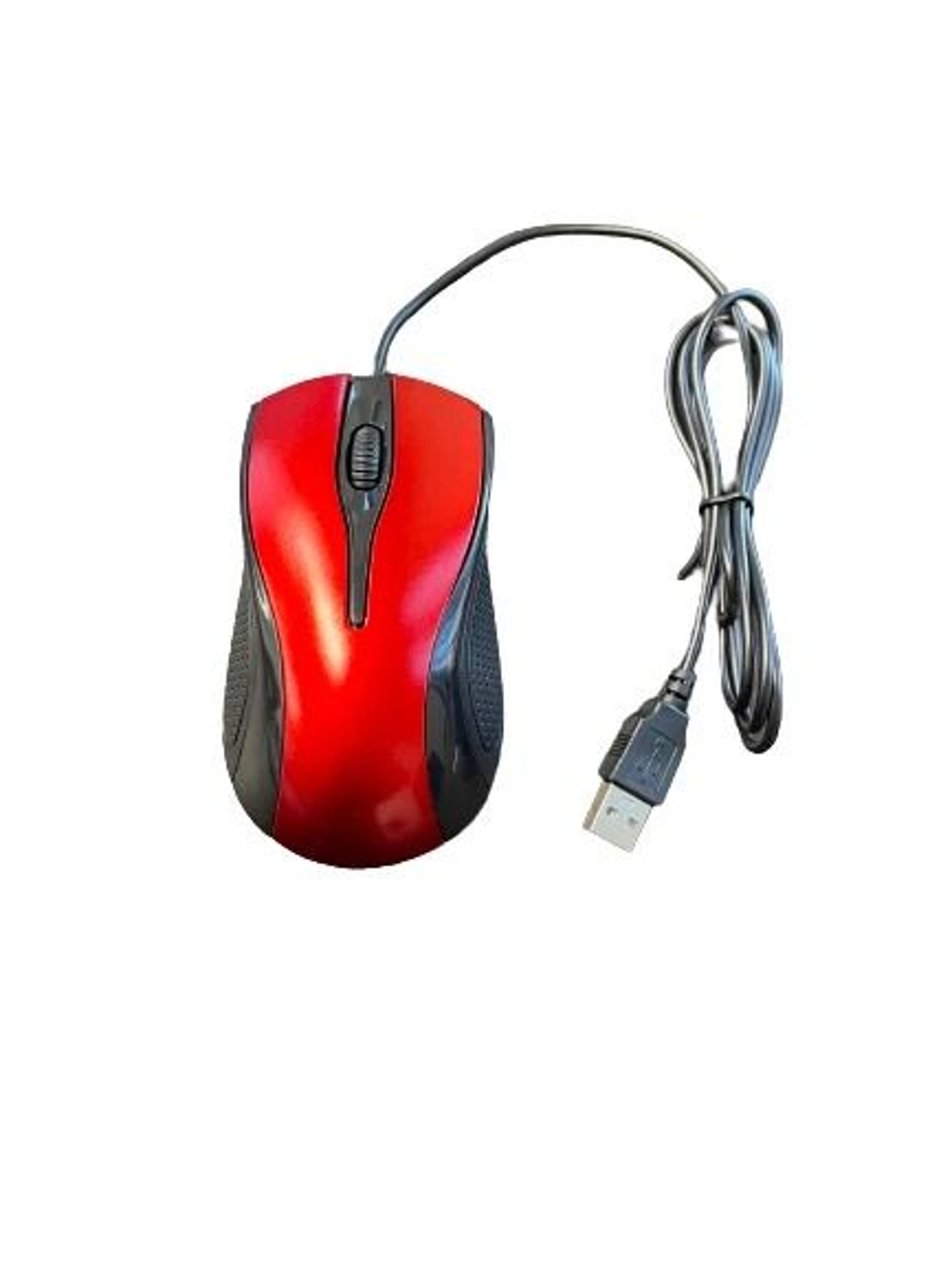 USB Optical Wired Mouse Red Ergonomic Design For PC Laptop Notebook  Desktop  Smooth Scroll  Silent 3