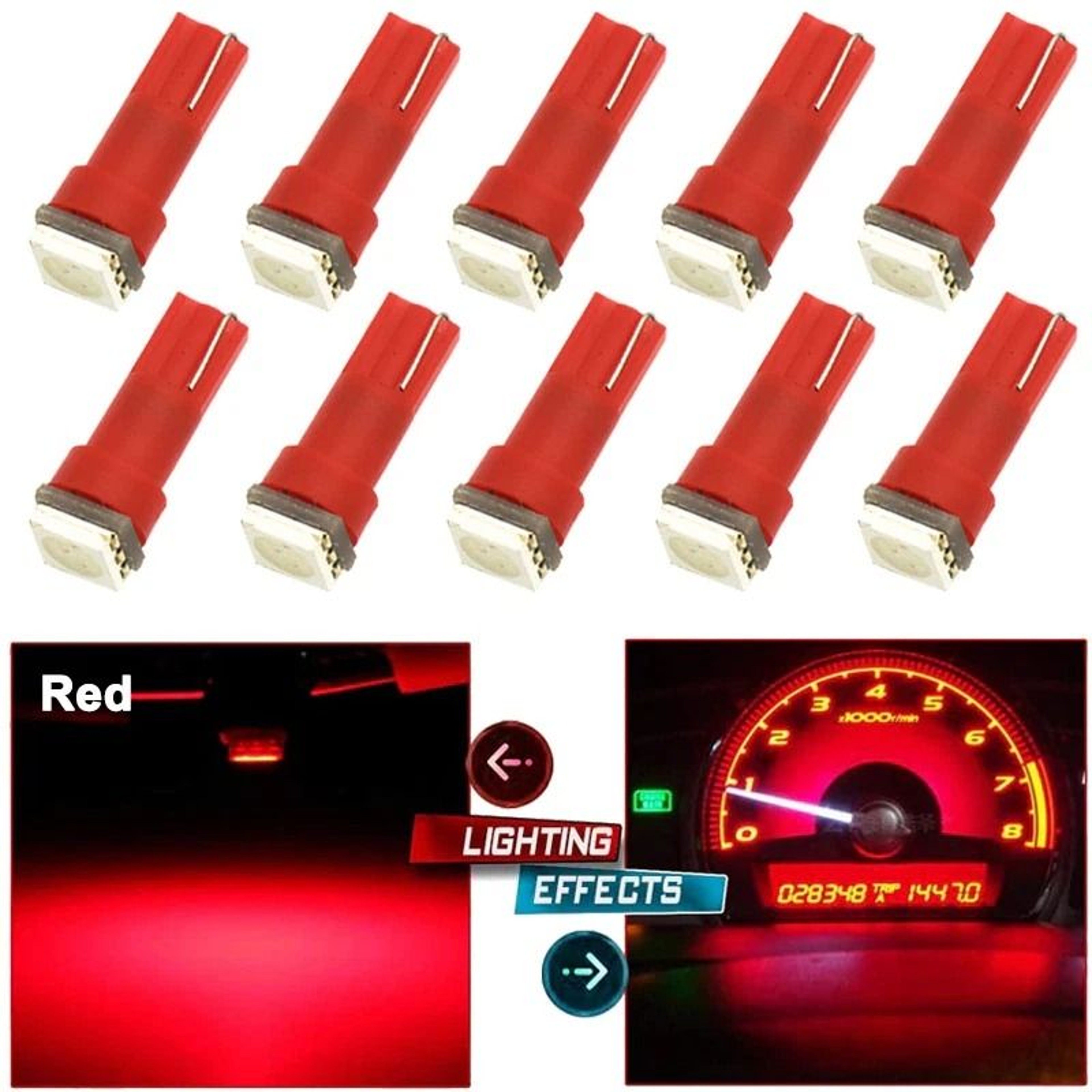SMD LED Speedometer Gauge Cluster Light Bulbs For Car Dashboard High Brightness 9