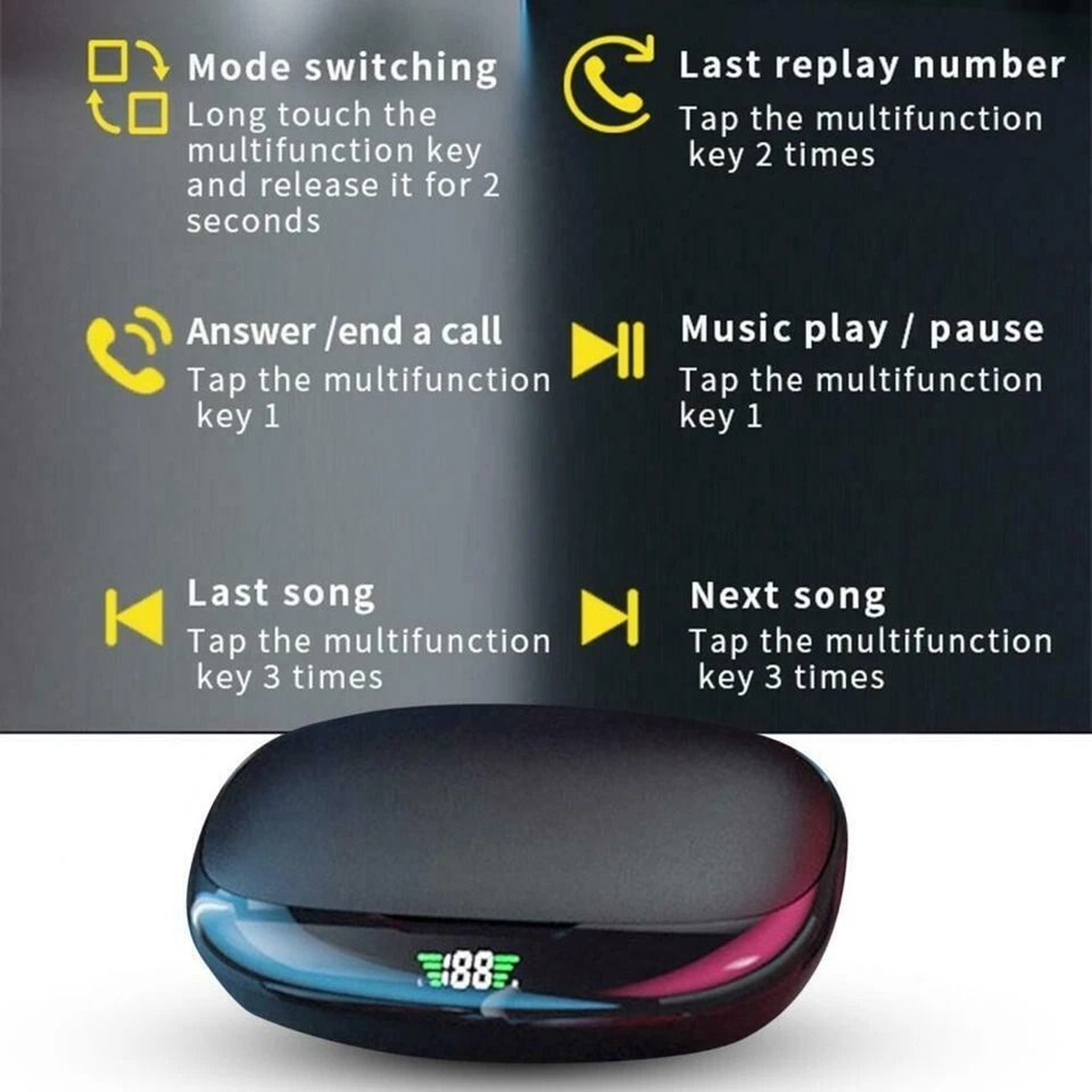 Bluetooth Wireless Earbuds True Wireless Sports Headset With HiFi Sound  Waterproof Design 5