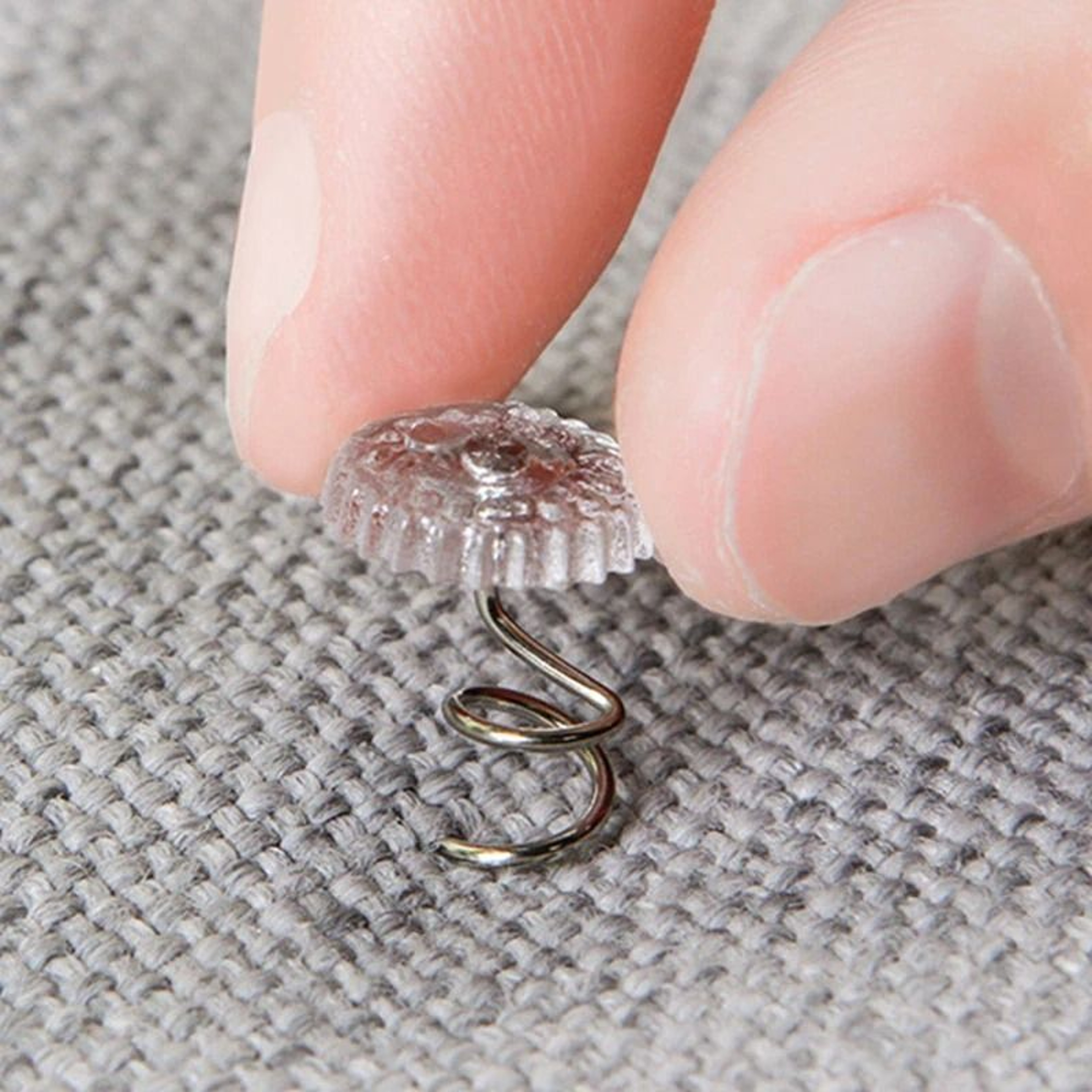 Upholstery Tacks Headliner Pins Clear Heads Twist Fabric Sofa Chair 12