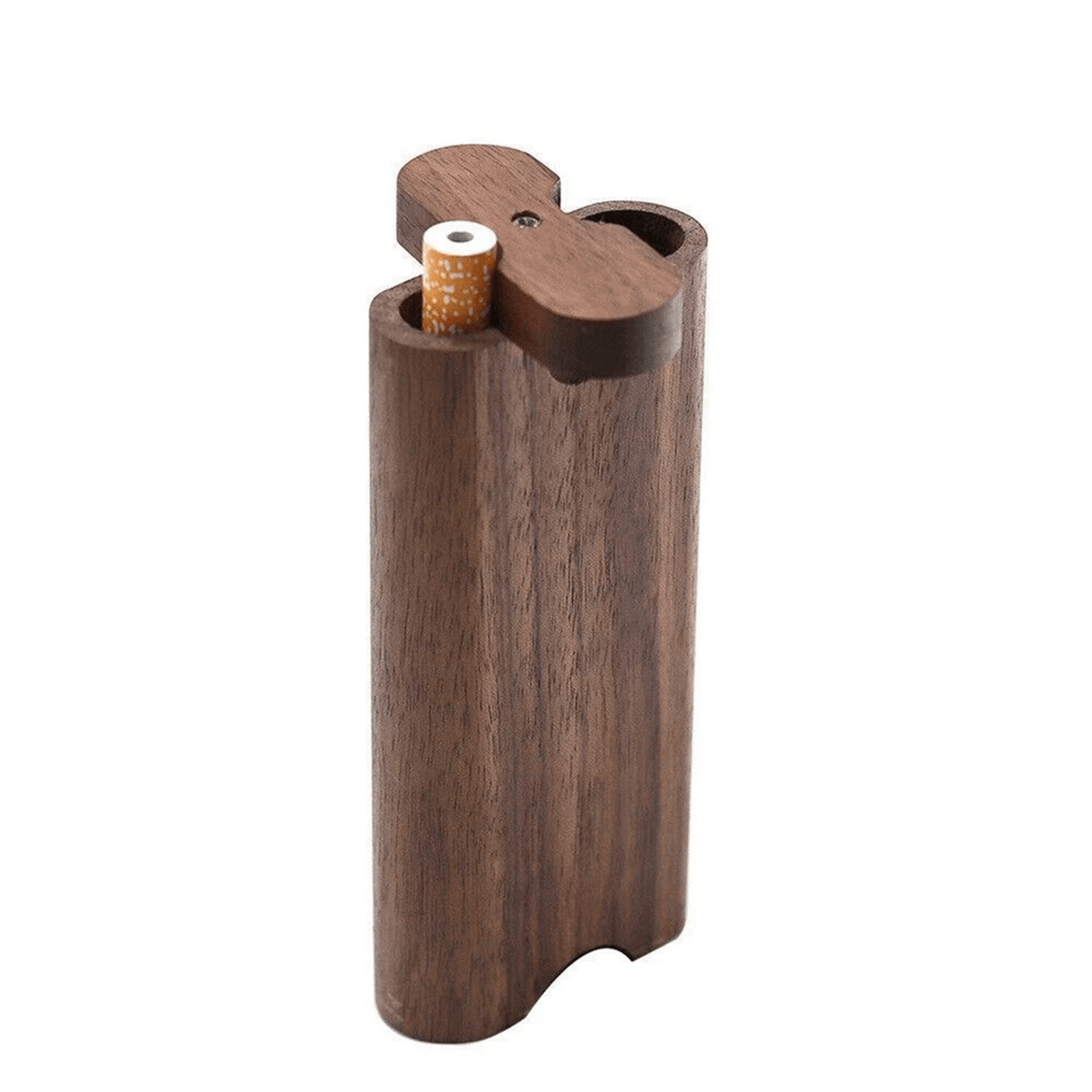 Wooden Dugout Pipe SelfCleaning One Hitter Kit Metal Bat Poker Smoking Pipe 12