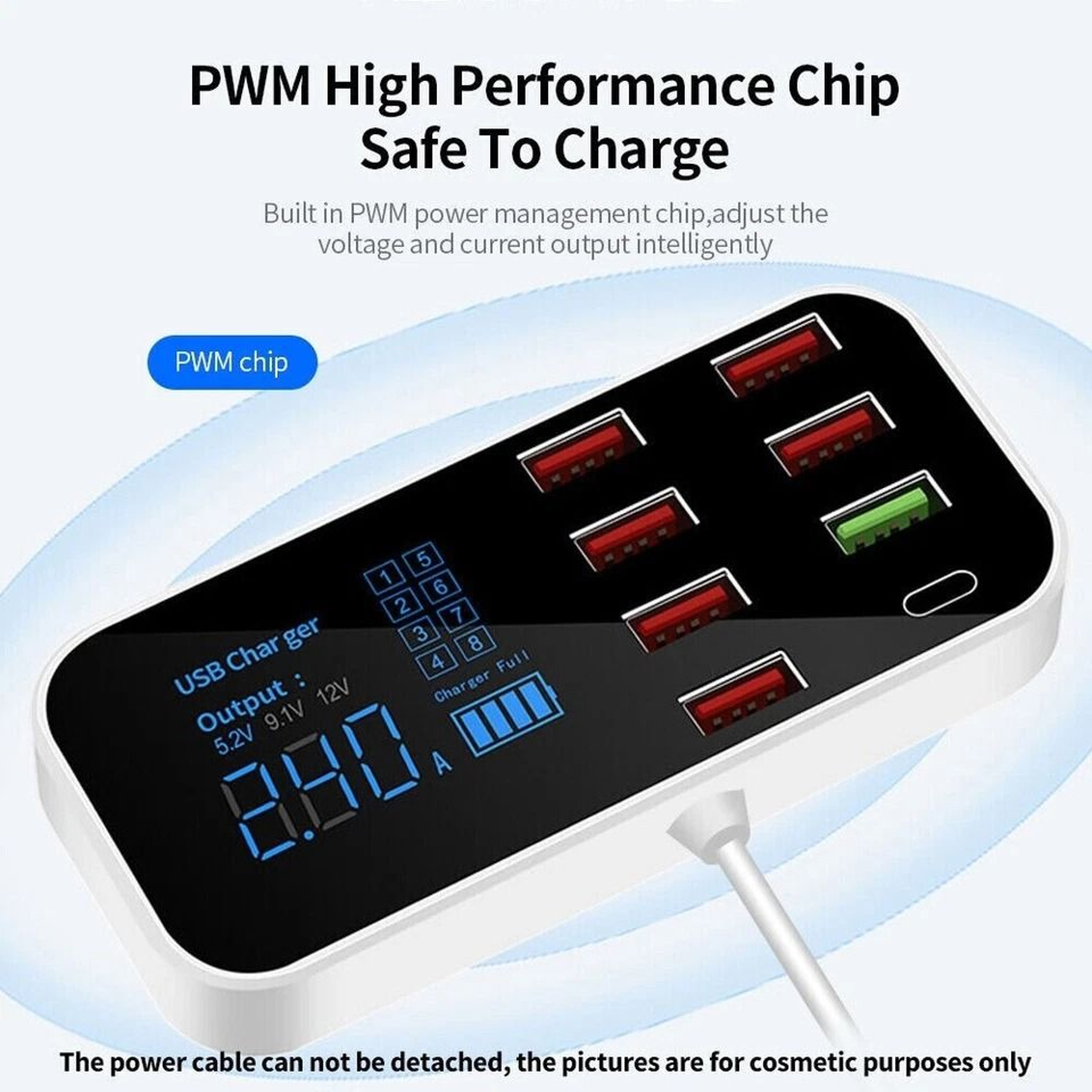 MultiPort USB Charging Station Port Desktop Hub With Quick Charge Technology 13