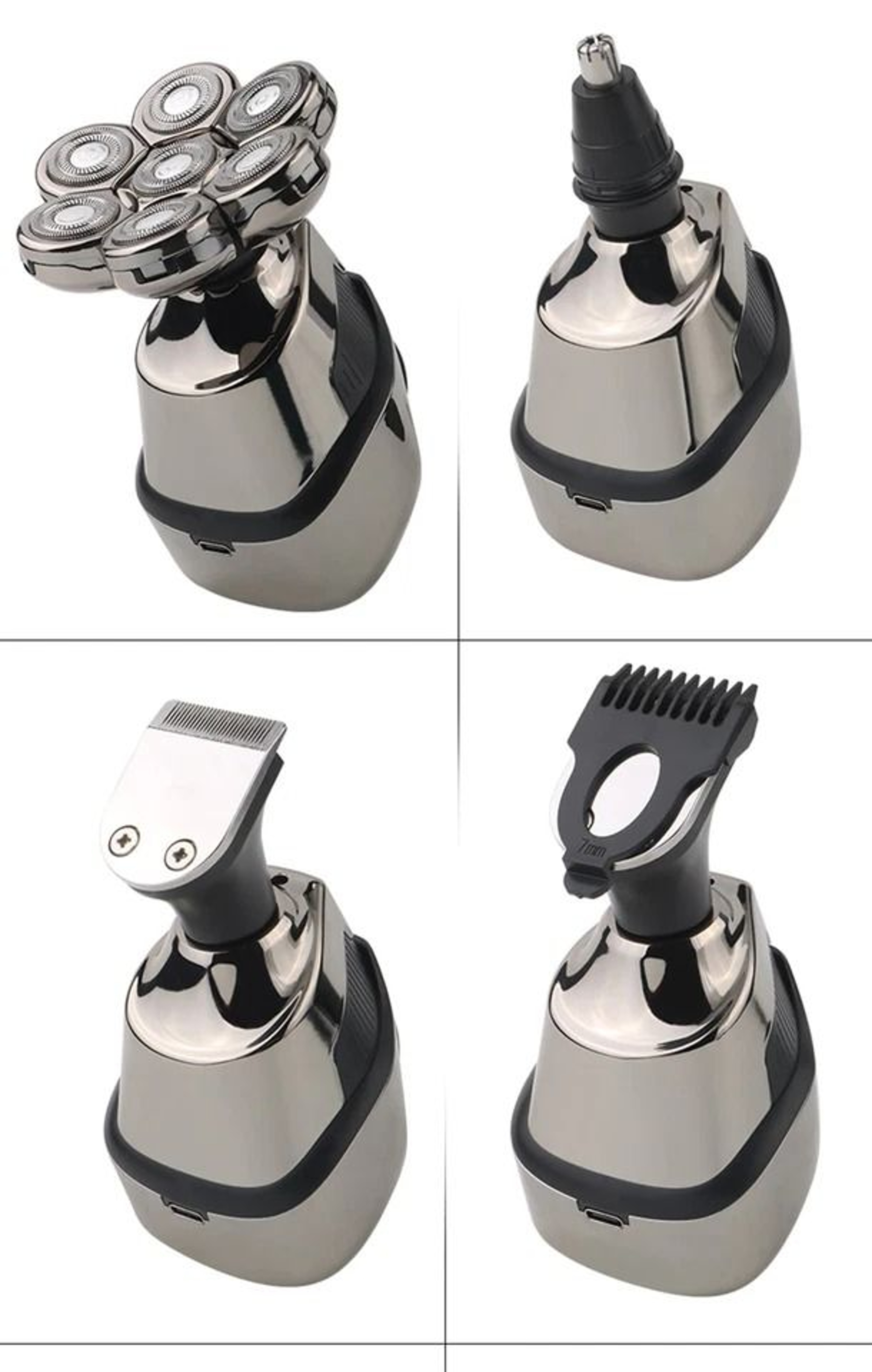Premium Head Cordless Electric Head Shaver  Grooming Kit For Men 10