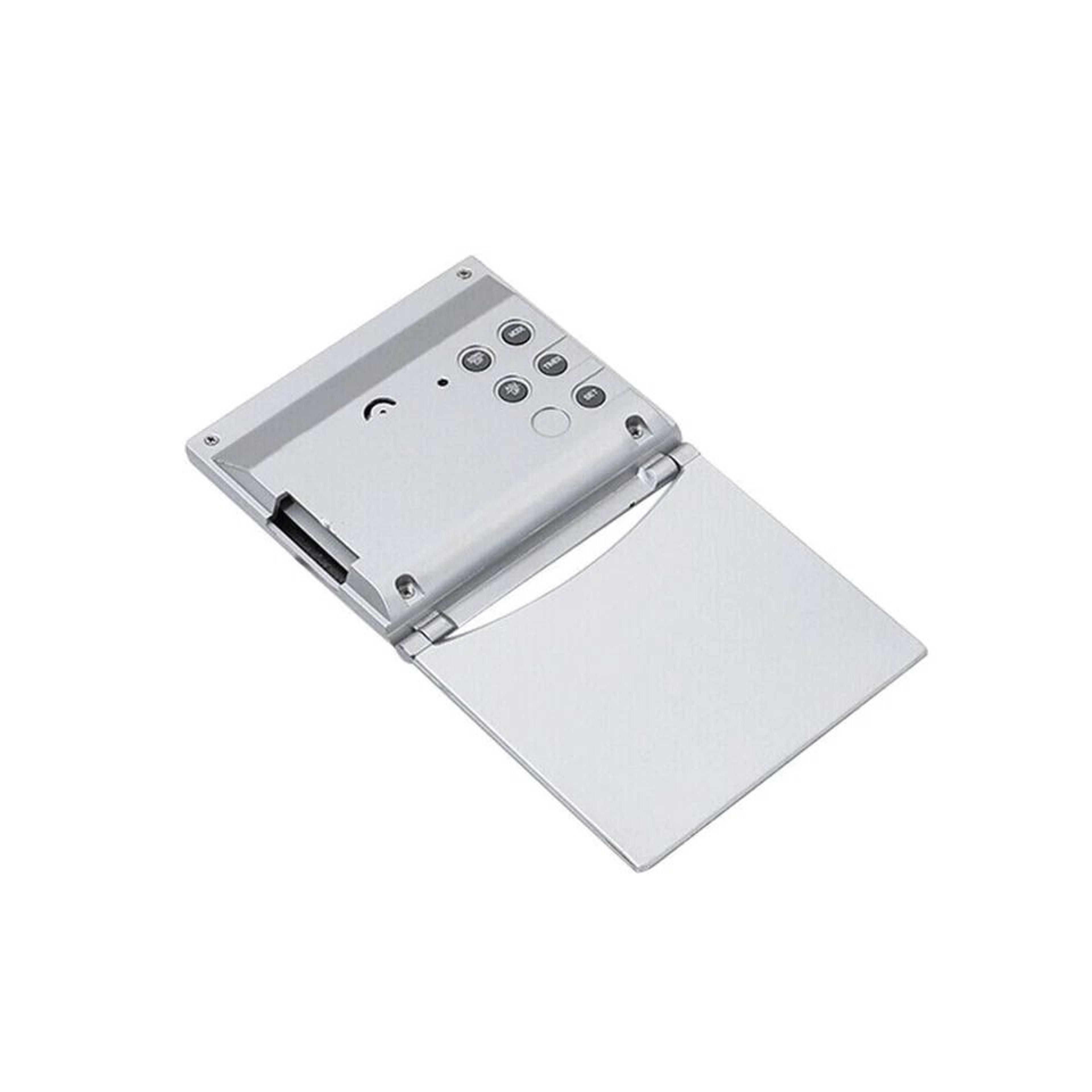 Compact Digital Travel Alarm Clock With LCD Display  Temperature Foldable  Portable Desk Timer 5