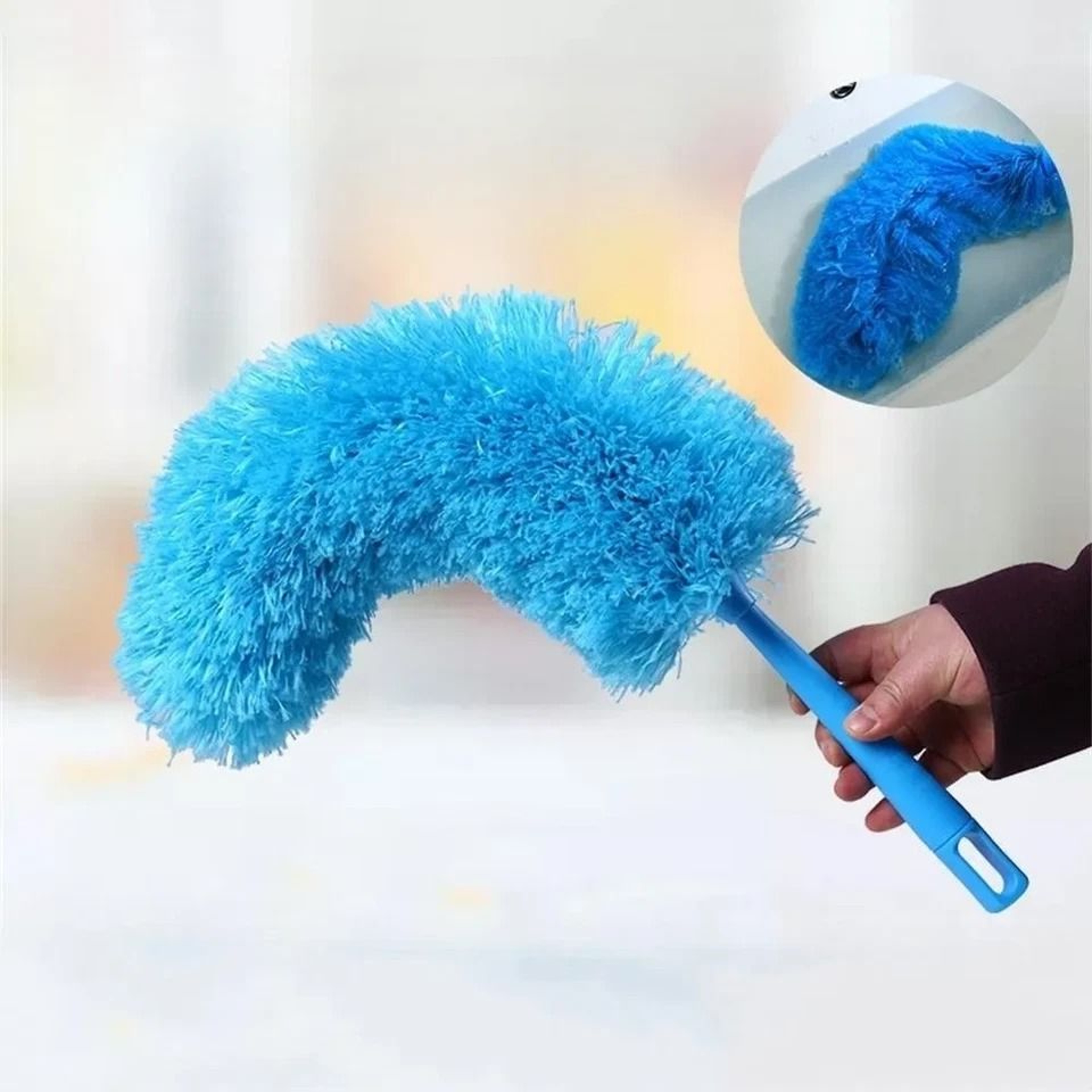 Microfiber Duster With Bendable Handle Soft Ceiling Fan Cleaner Flexible Dusting Tool For HardtoRea 3