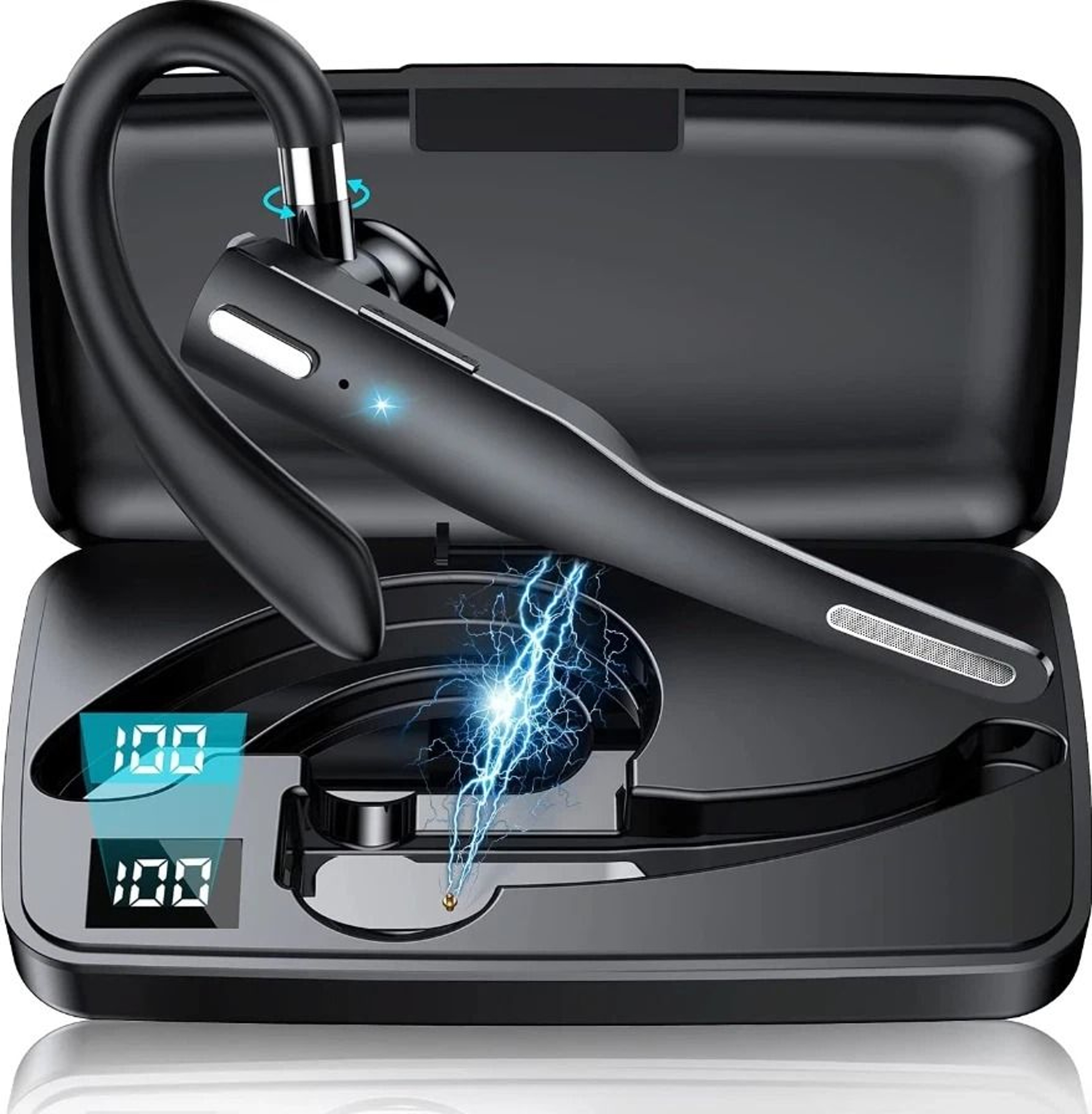 Trucker Bluetooth Headset With Noise Cancelling Dual Mic 0