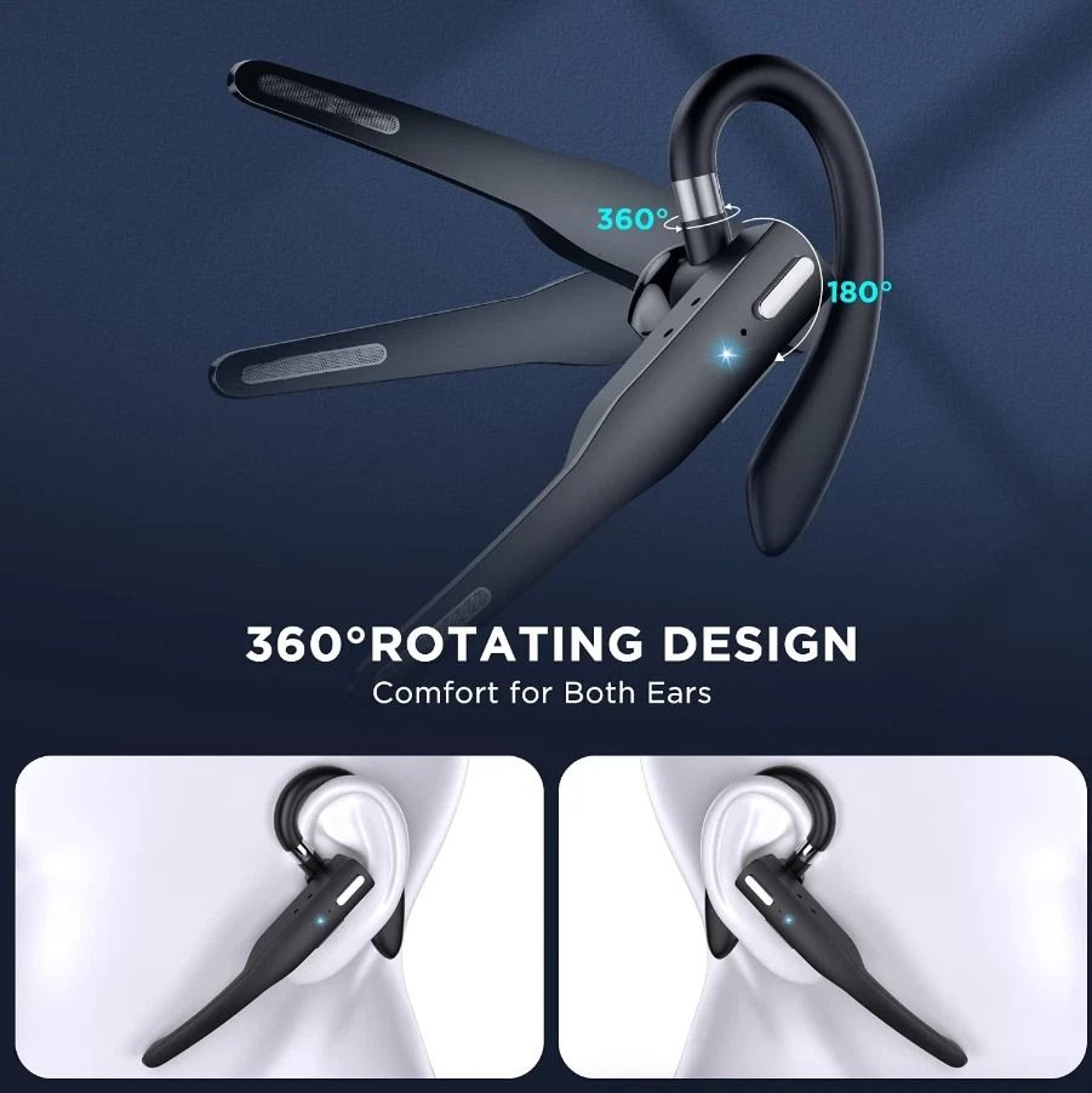 Trucker Bluetooth Headset With Noise Cancelling Dual Mic 5