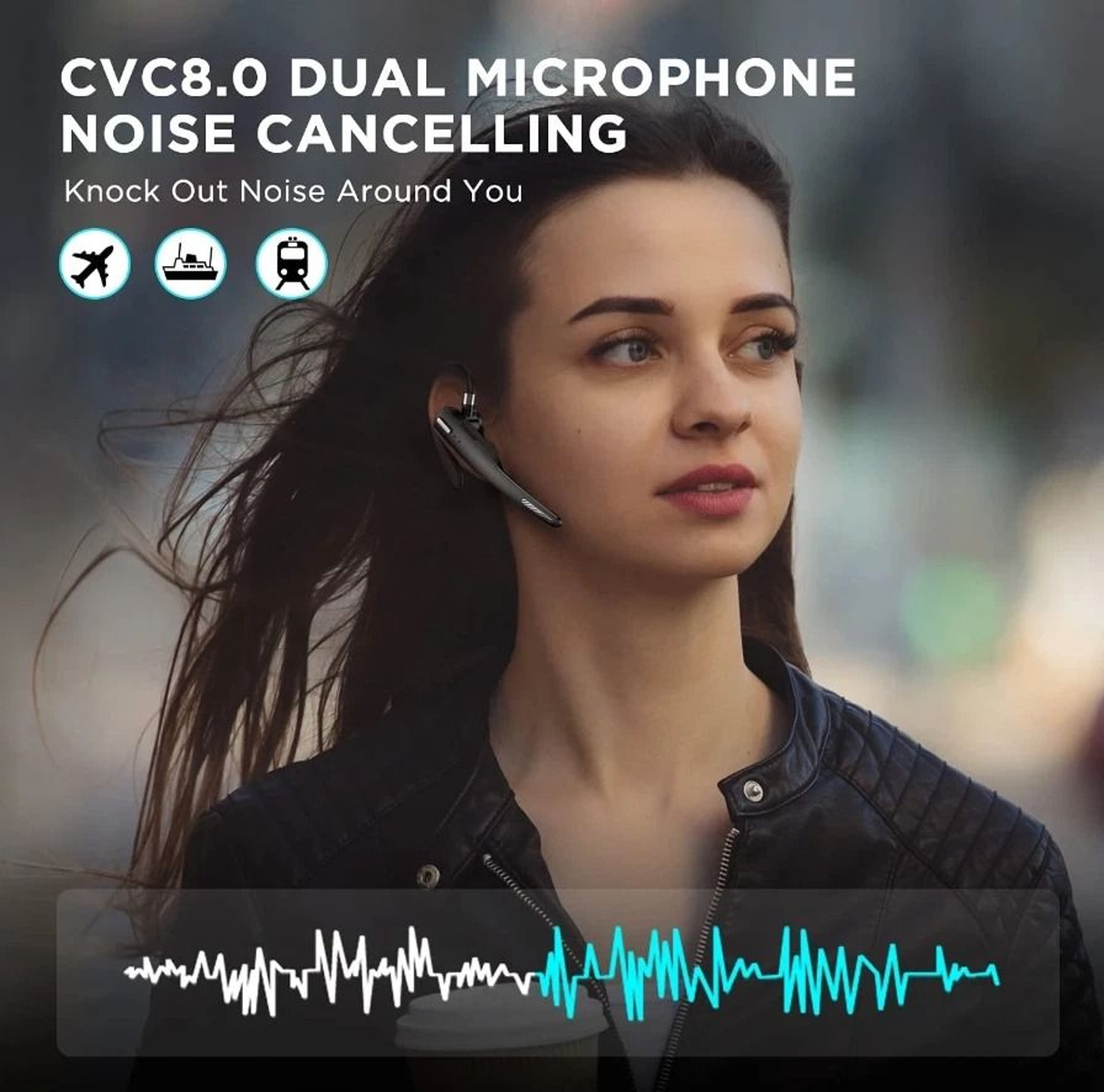 Trucker Bluetooth Headset With Noise Cancelling Dual Mic 6