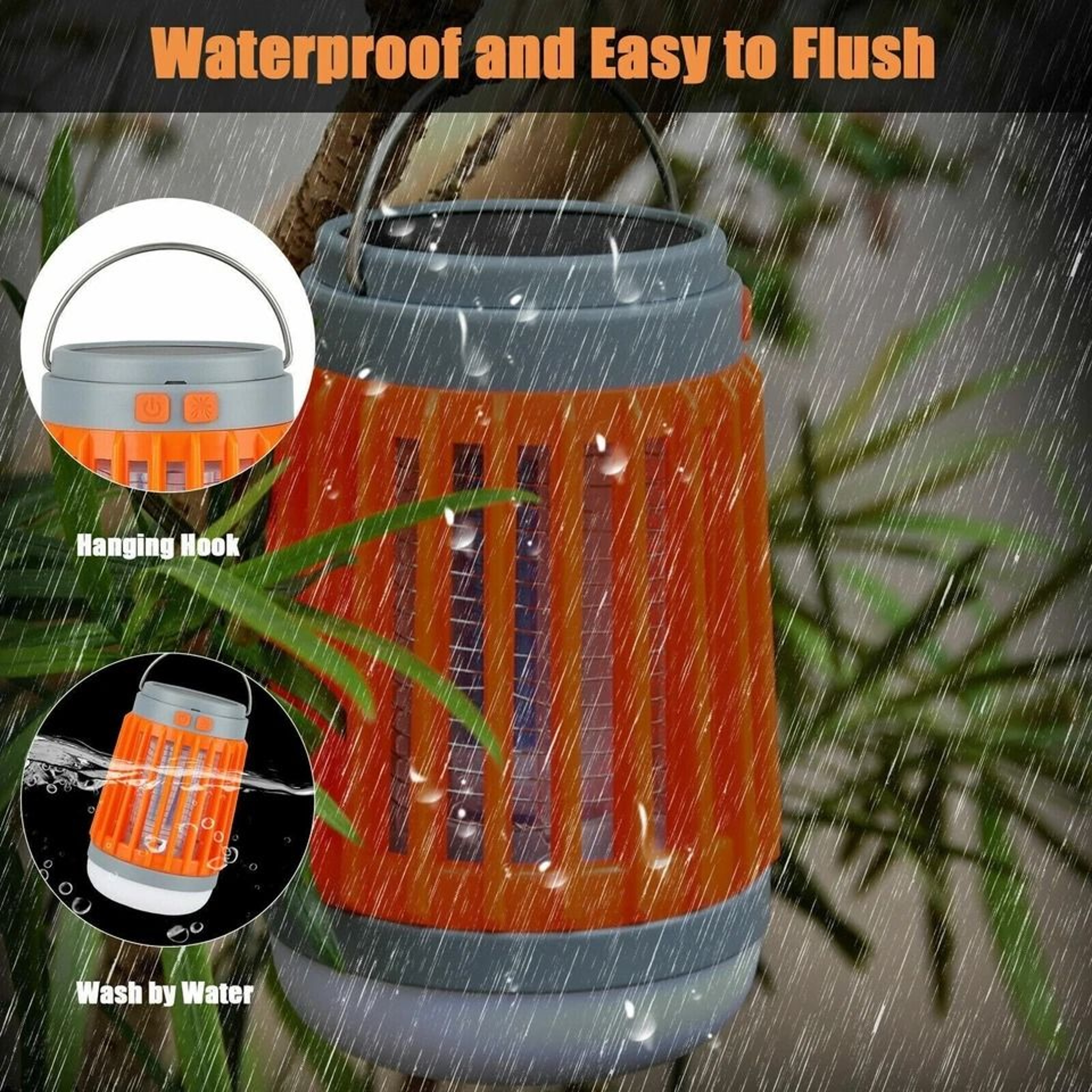 Solar USB Mosquito Killer Light Outdoor Insect Zapper  Fly Trap Lamp 5