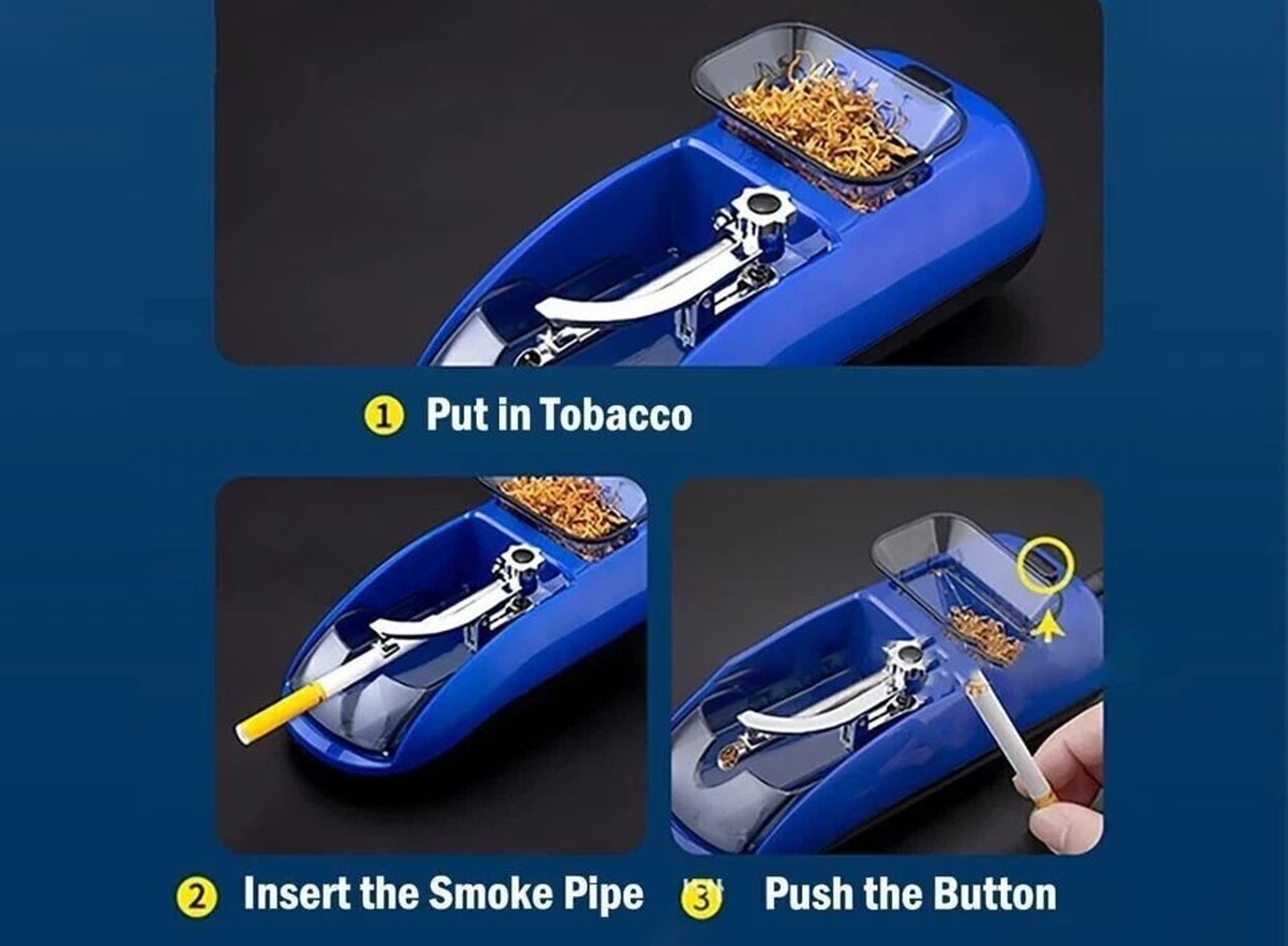 Automatic Electric Cigarette Rolling Machine DIY Tobacco Injector Maker 4