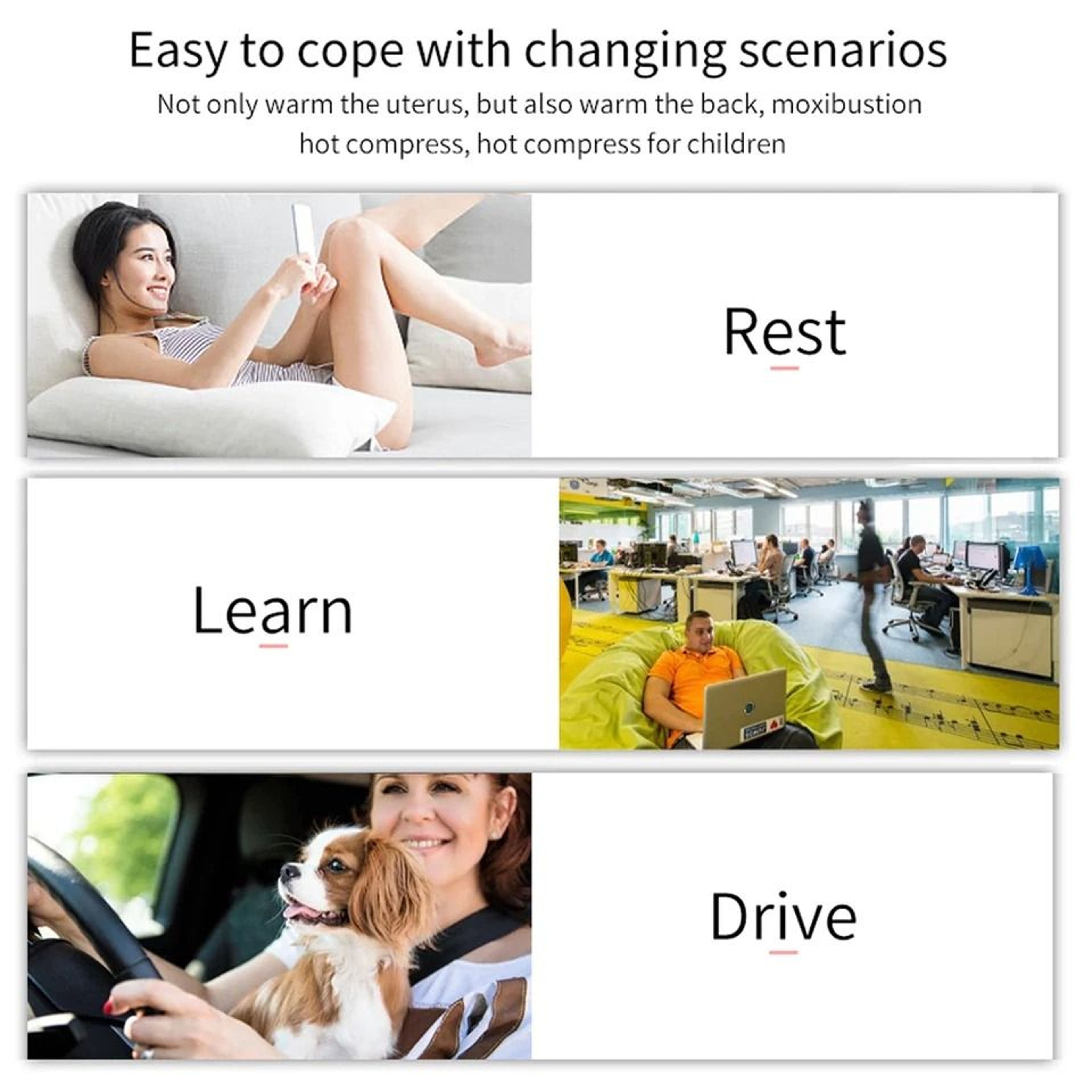 Electric Heating Menstrual Vibration Pad For Pain Relief  Cramps Portable Belt For Women 10