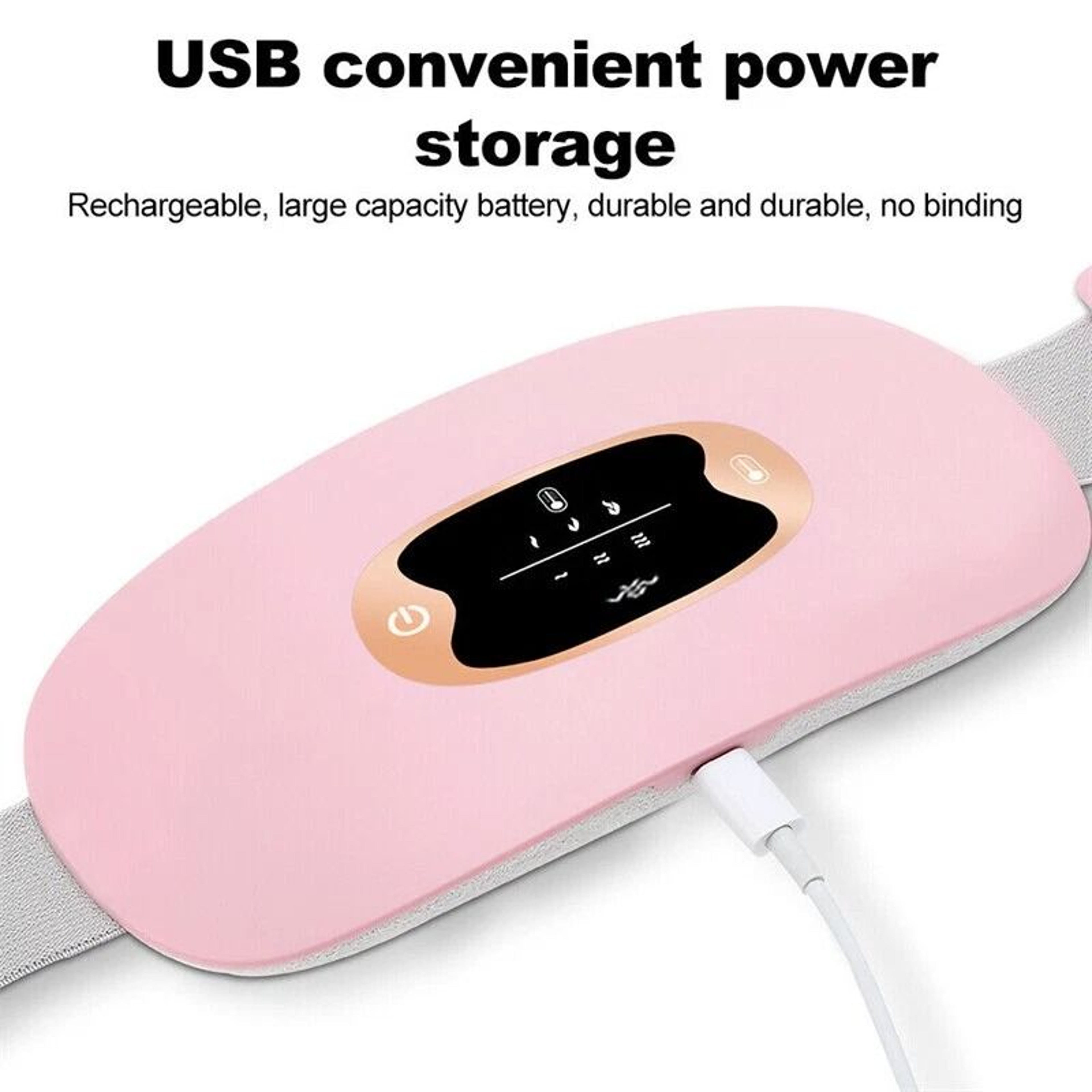 Electric Heating Menstrual Vibration Pad For Pain Relief  Cramps Portable Belt For Women 3