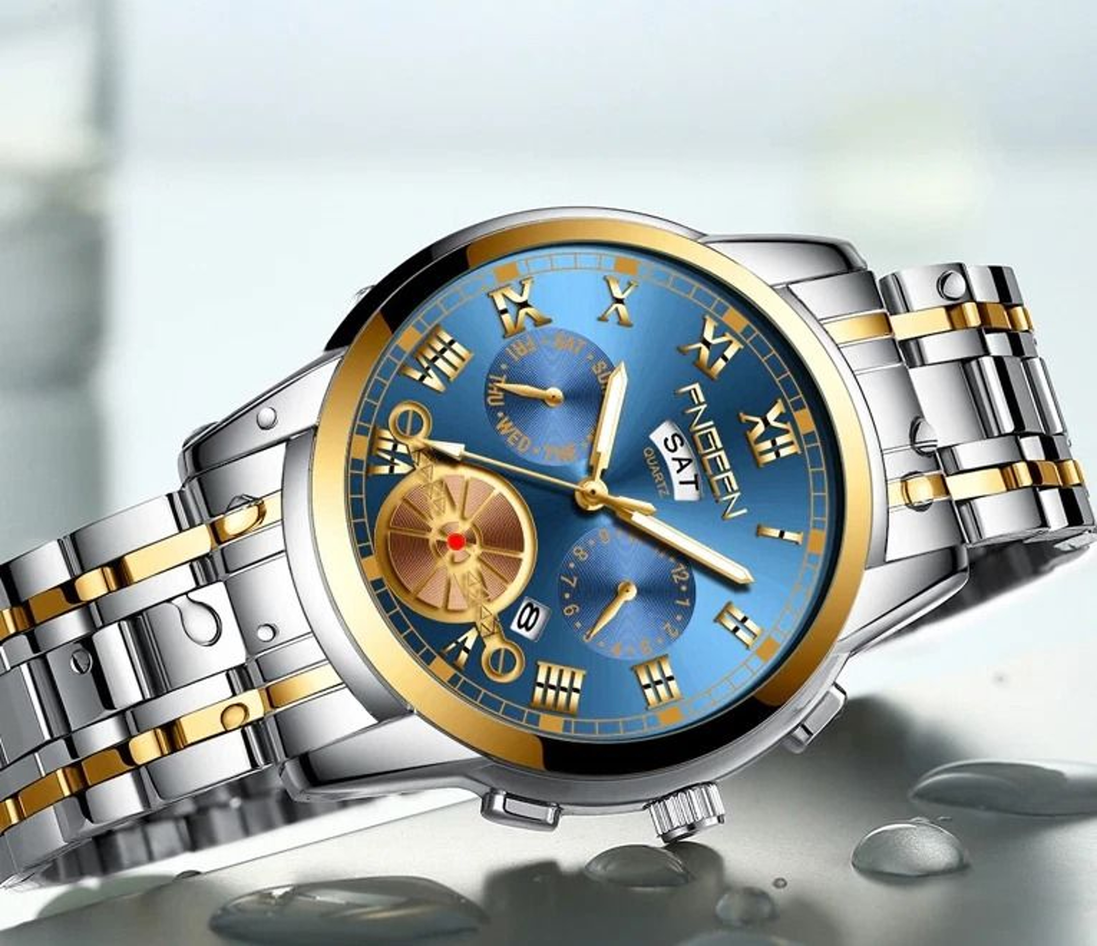 Mens Classic Stainless Steel Watch With Luminous Movement 2