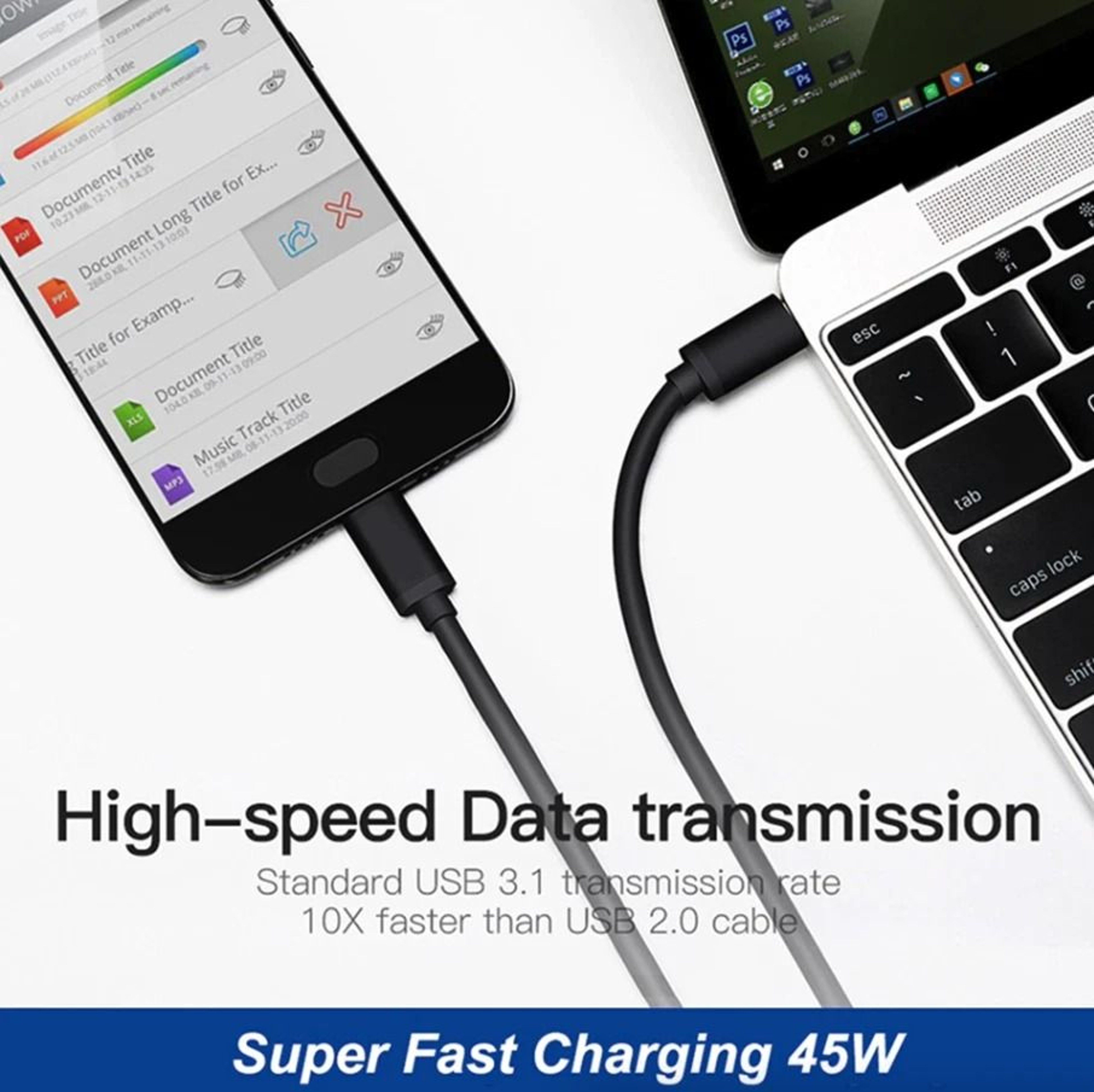 USBC Super Fast Wall Charger With Cable For Samsung Galaxy 10