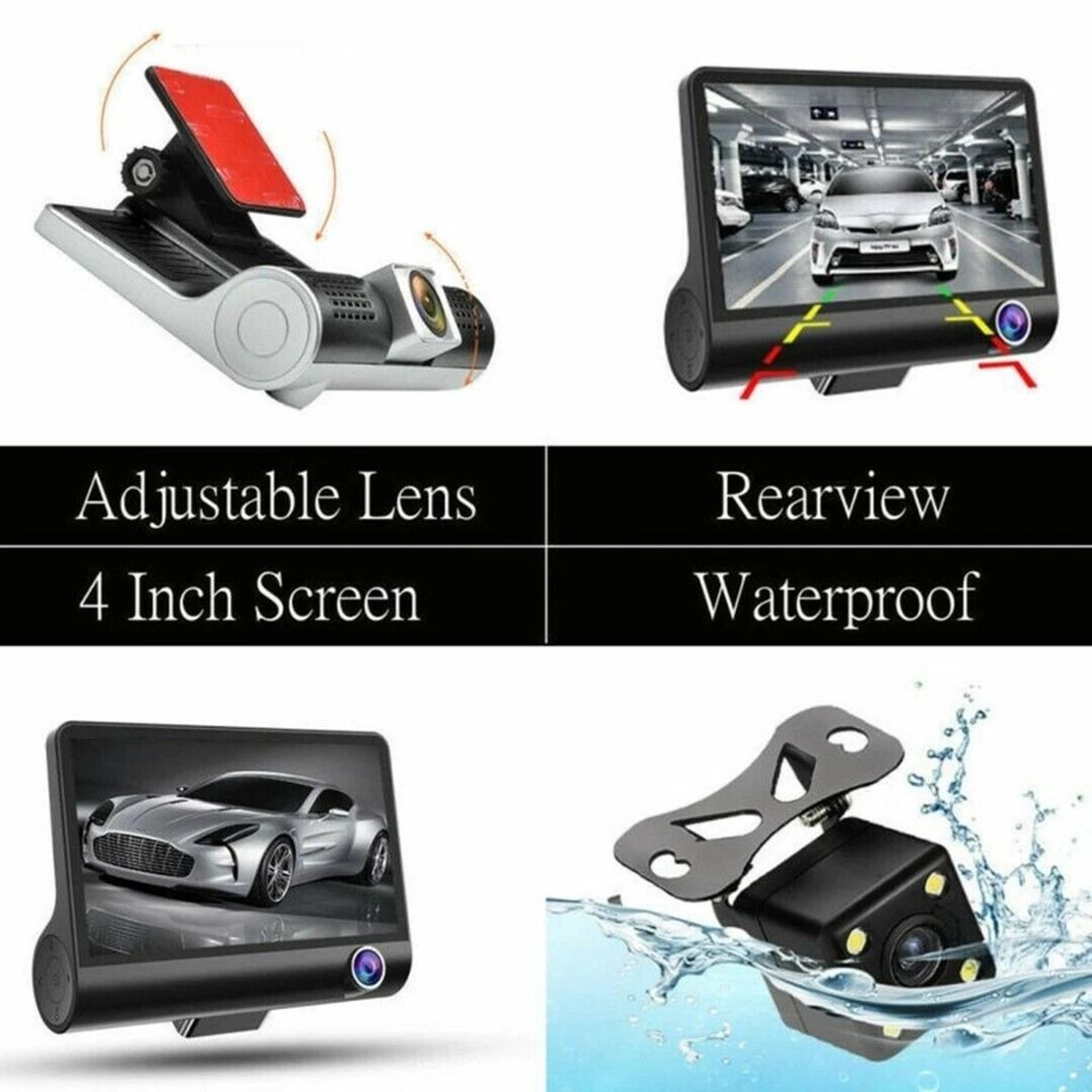 Dual Lens HD Car DVR Dash Cam With GSensor And Rearview Video Recorder 6