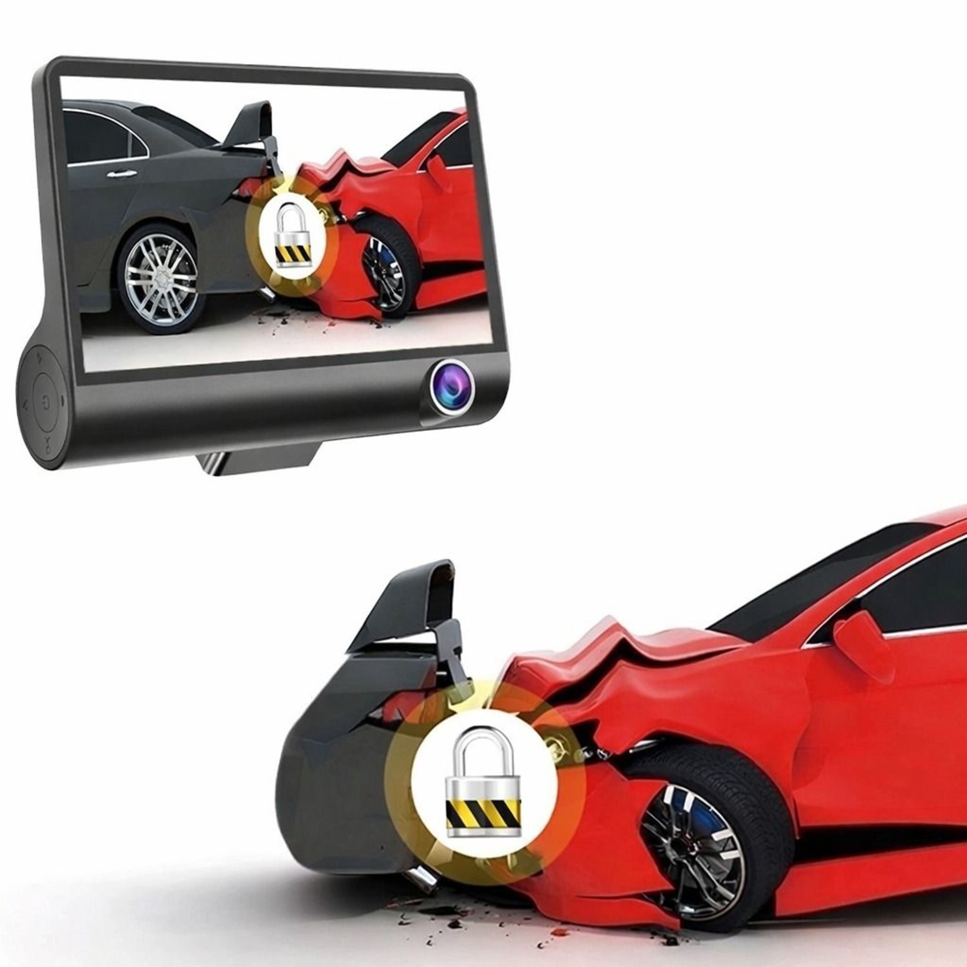 Dual Lens HD Car DVR Dash Cam With GSensor And Rearview Video Recorder 0