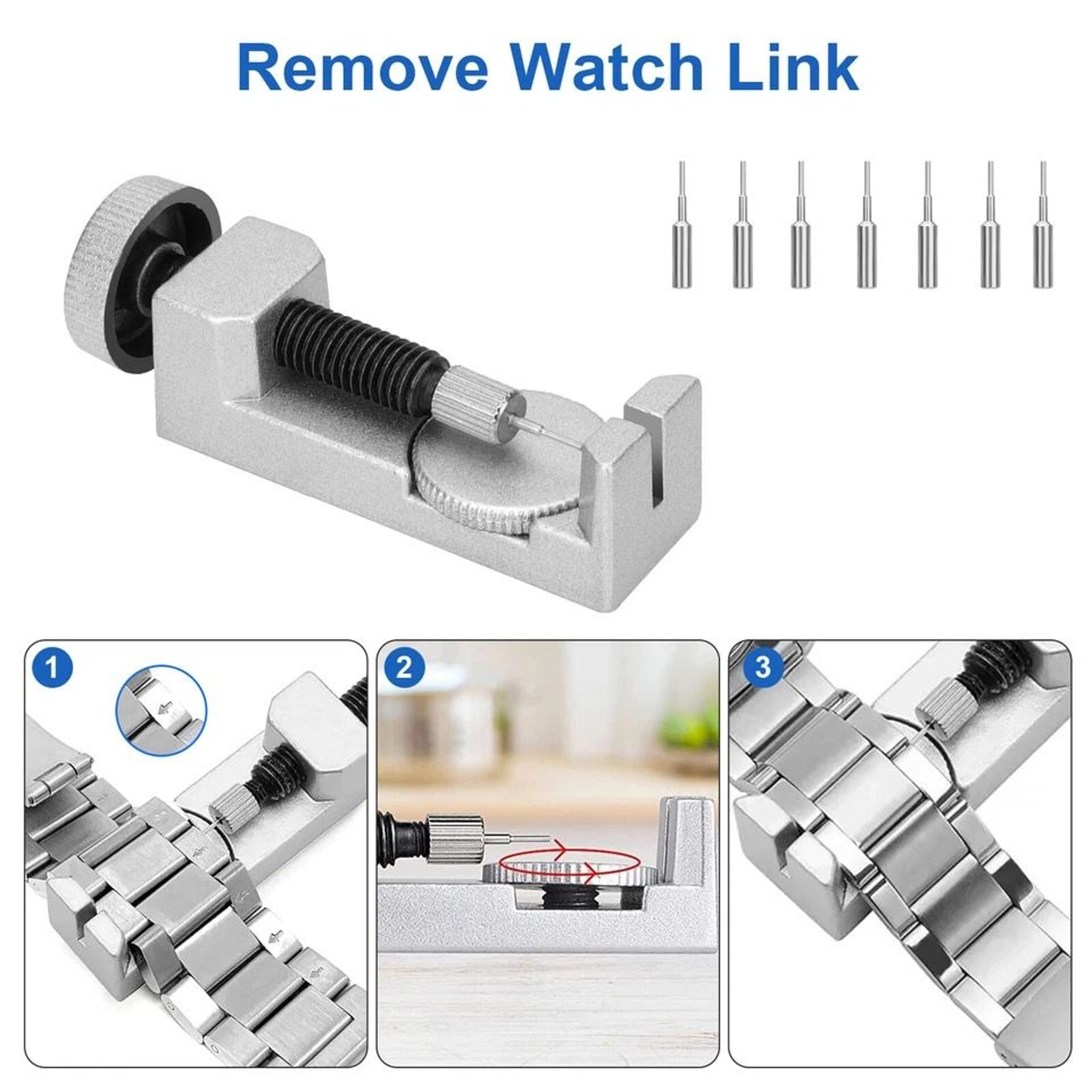 Watch Band Repair Kit  Spring Bar Tool Set For Watch Resizing And Strap Removal 4