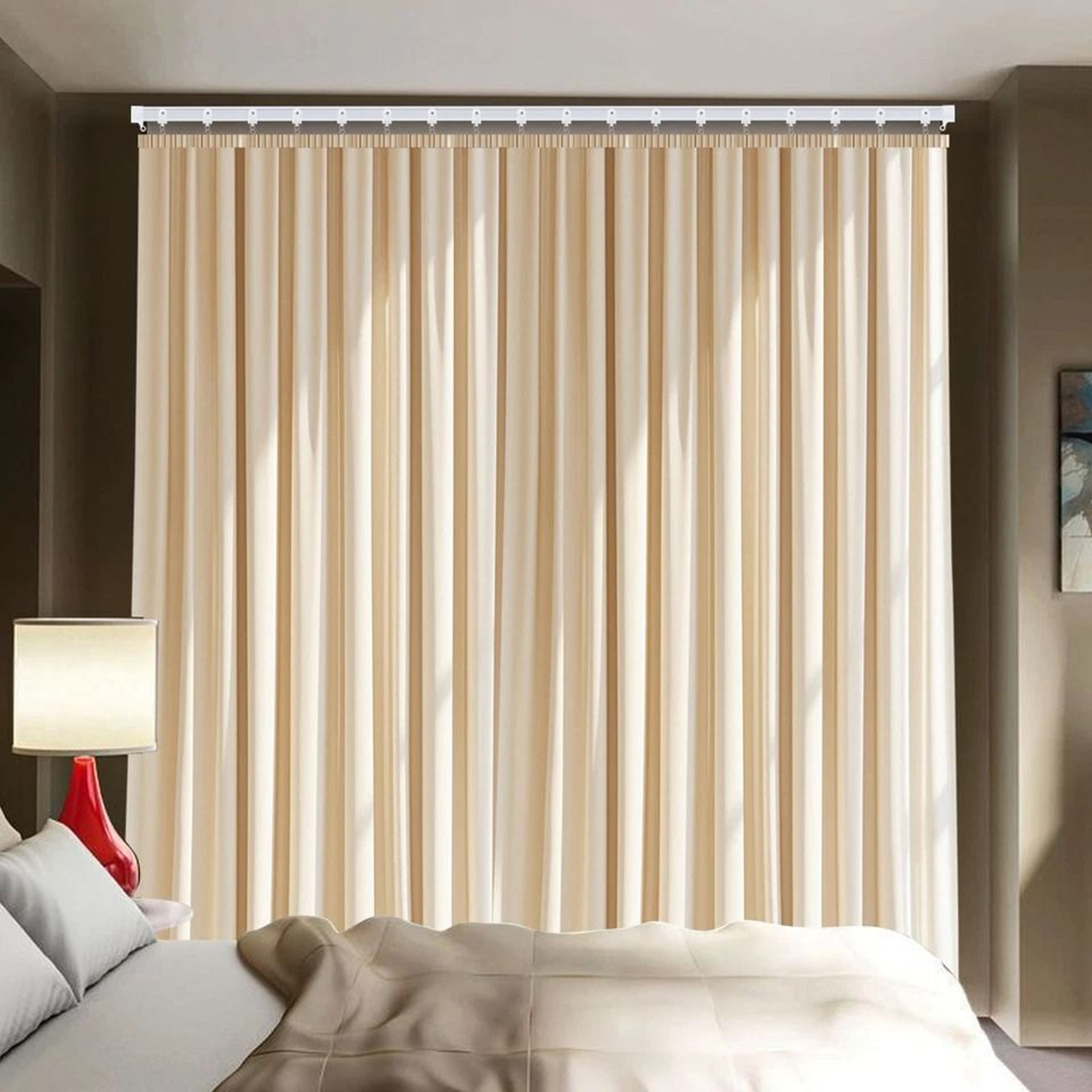 Flexible Ceiling Curtain Track System With Hooks And Brackets 5