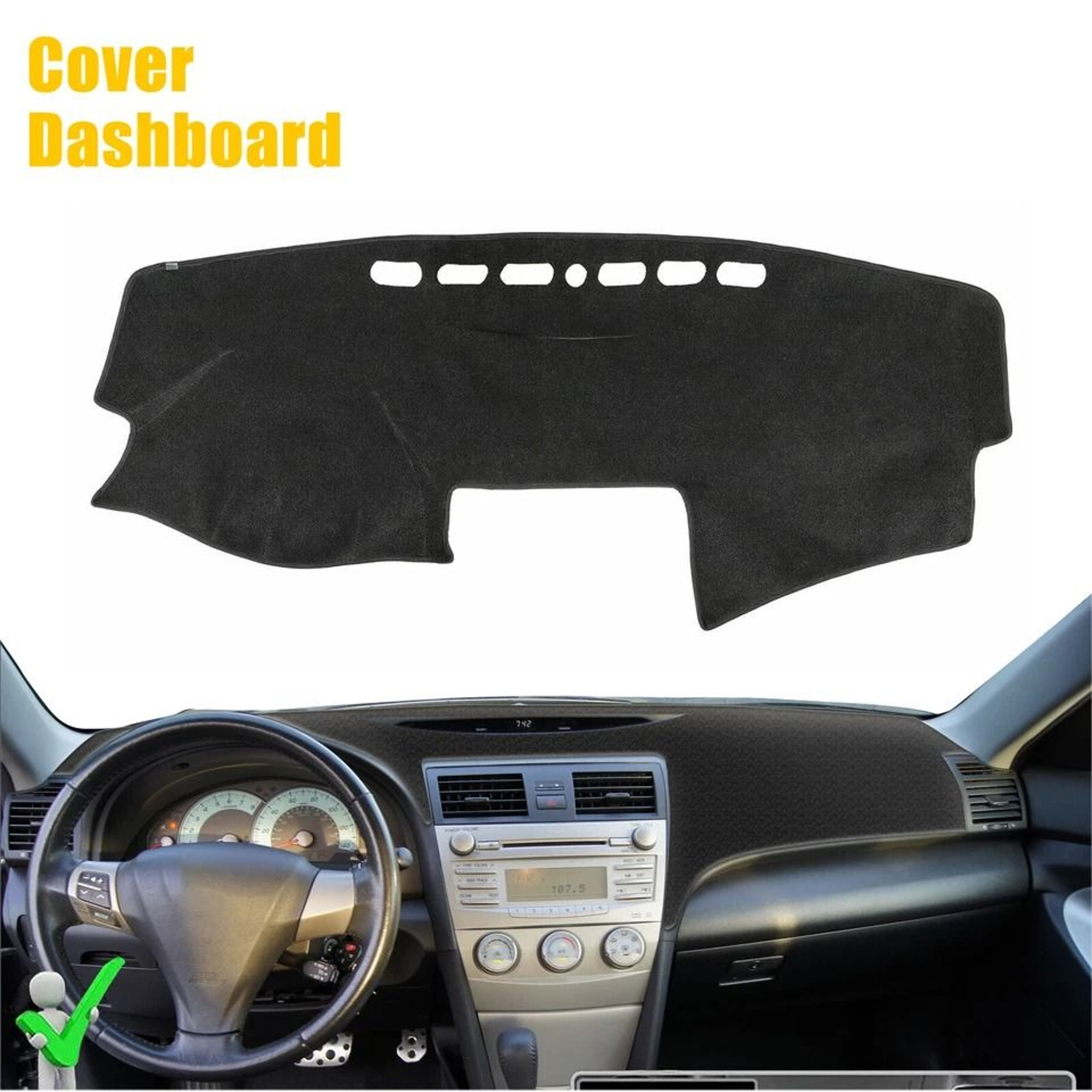 Dashmat AntiSlip Dashboard Cover  Sun Protection Interior Pad 10