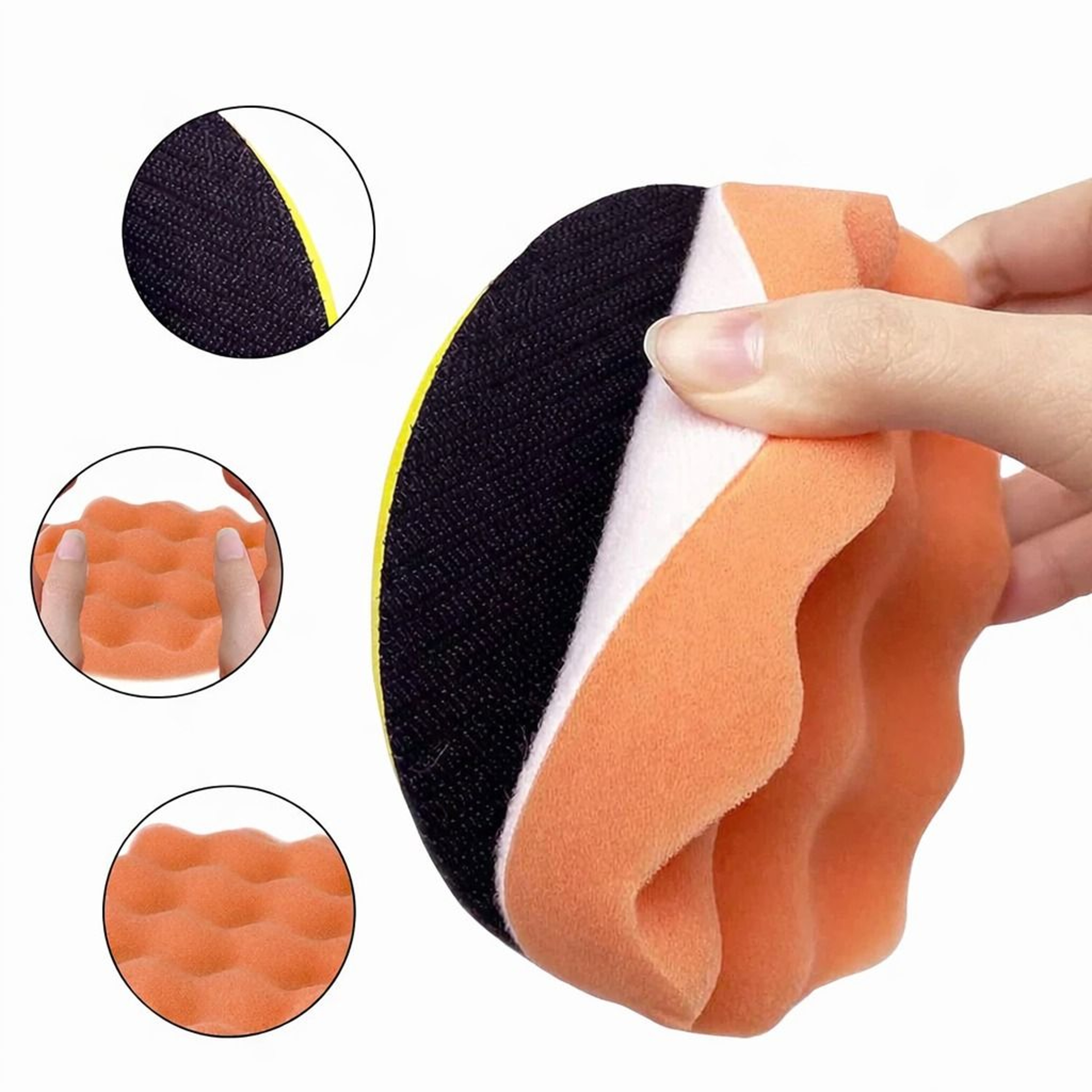 Car Buffing Pads Polishing Sponge Waxing Foam Polisher Kit For Drill PaintSafe Pads 0