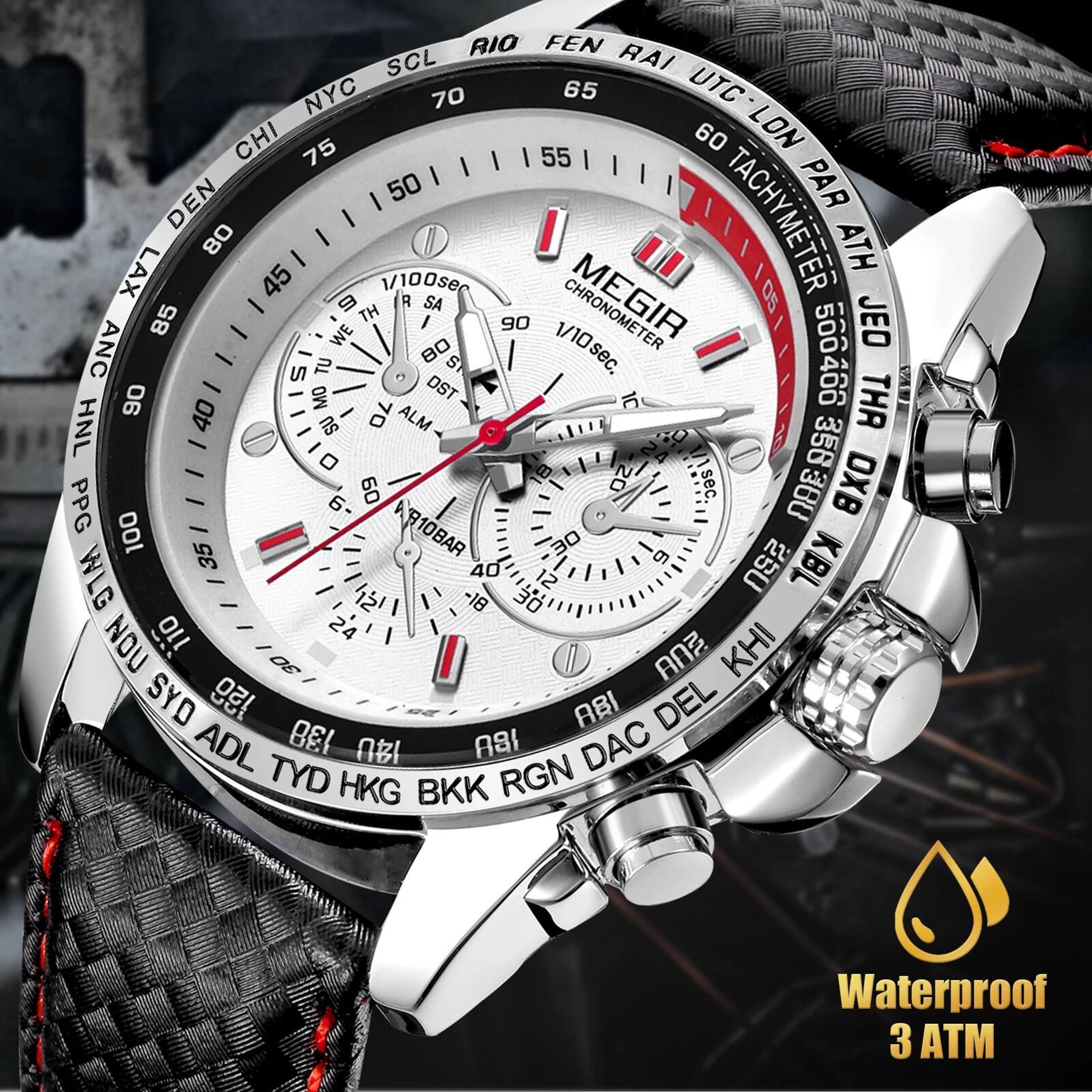 Waterproof Mens Stainless Steel Analog Quartz Sports Watch Durable Stylish  WaterResistant 6