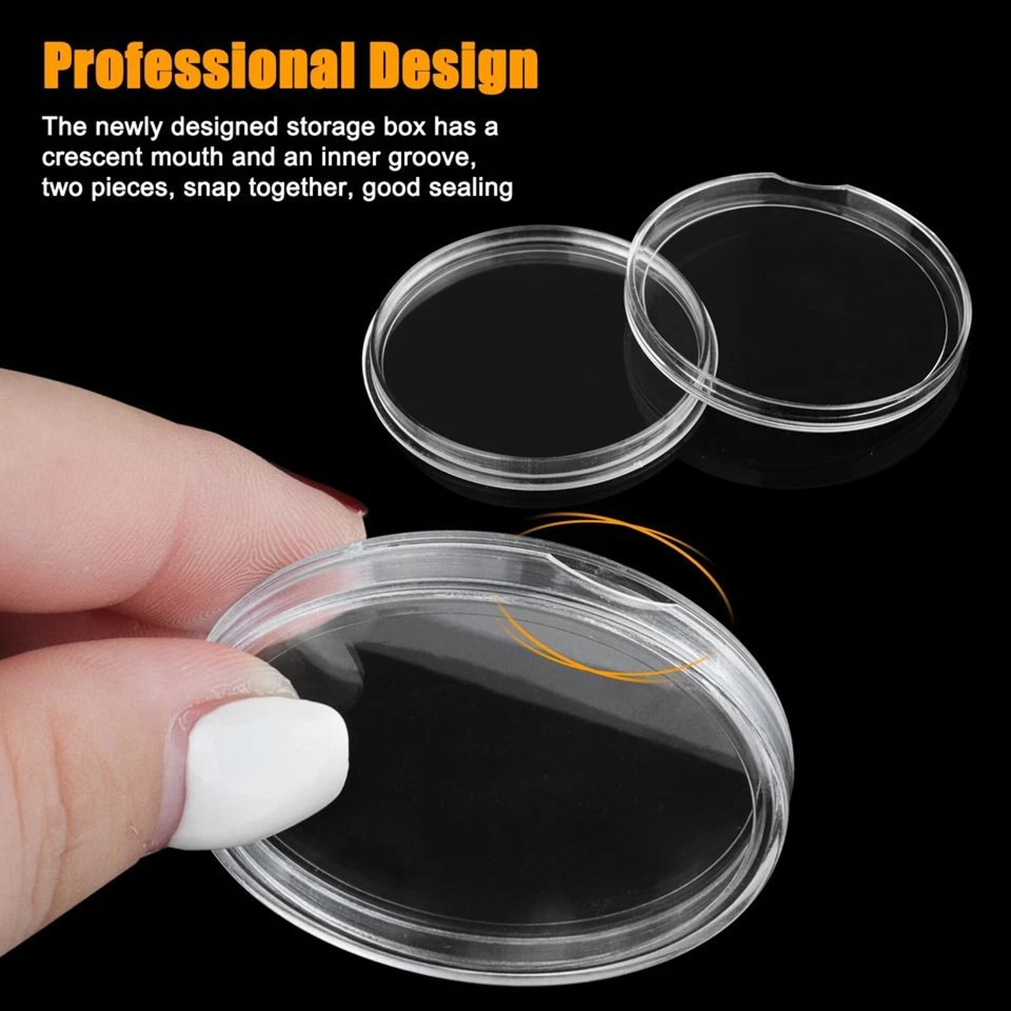 Coin Holder Capsules Case Clear For Silver Dollar With Storage Box 2