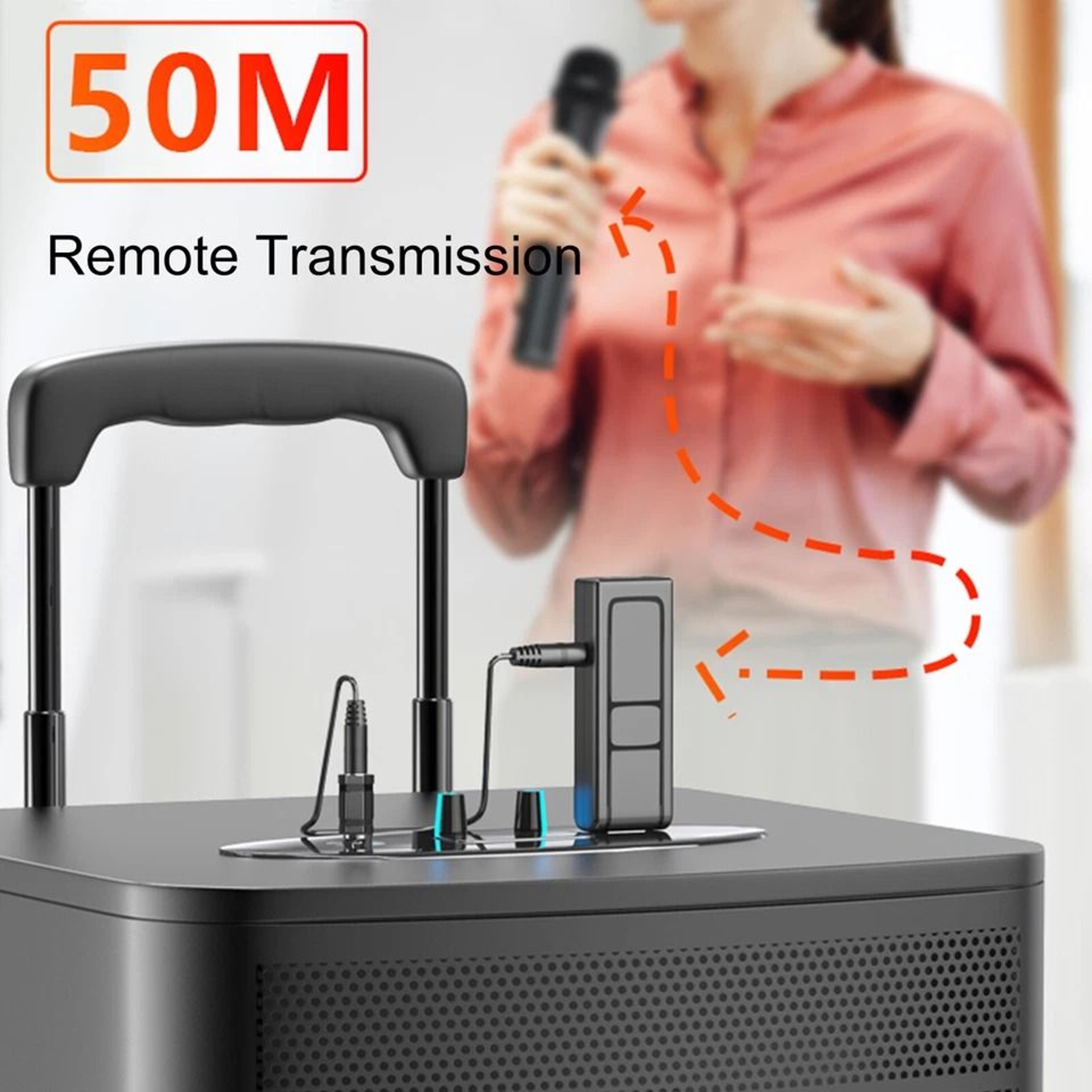 Wireless VHF Handheld Microphone System With USB Receiver For Karaoke  Live Performances 0