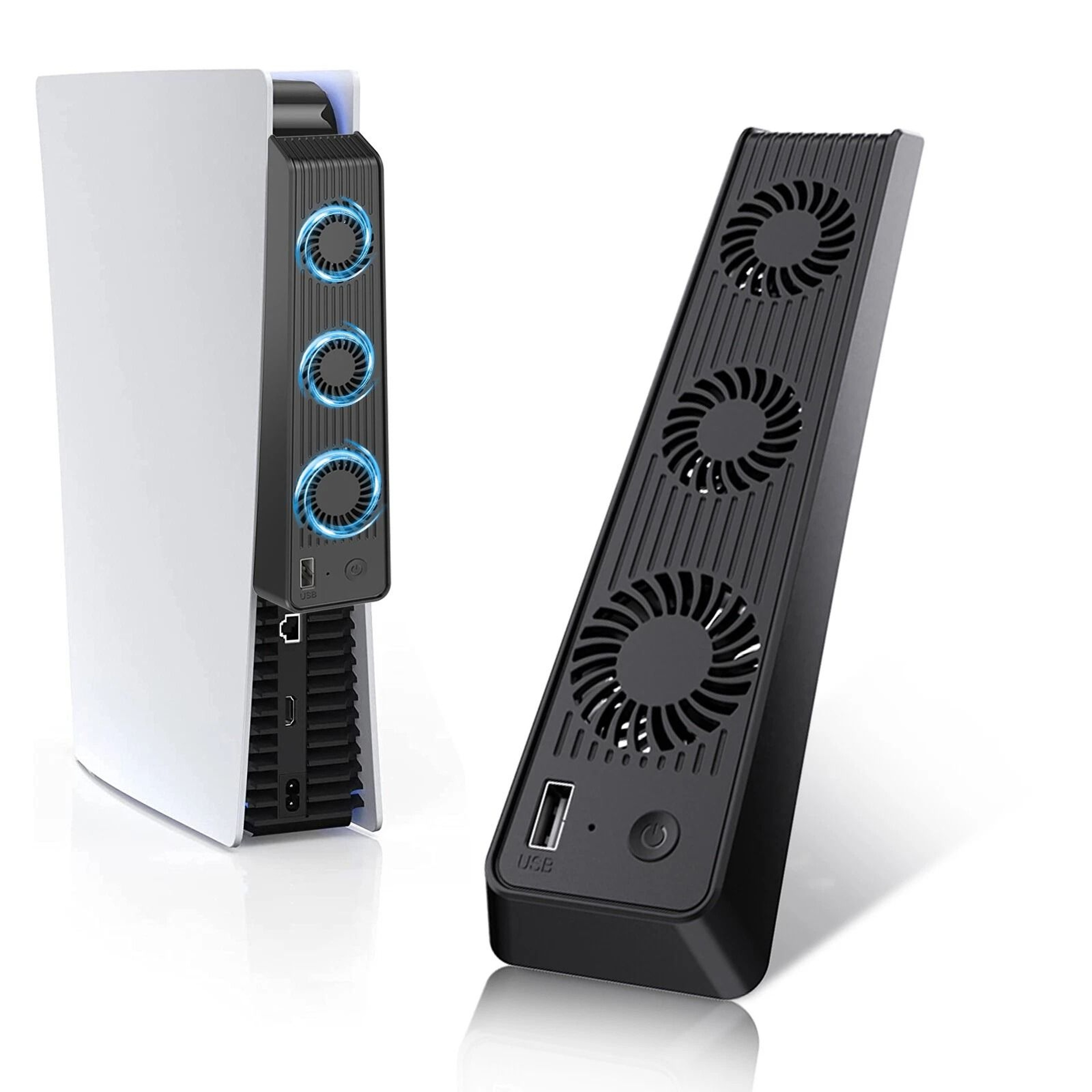 Cooling Fan With LED Lights External USB Fan For PlayStation Console 0