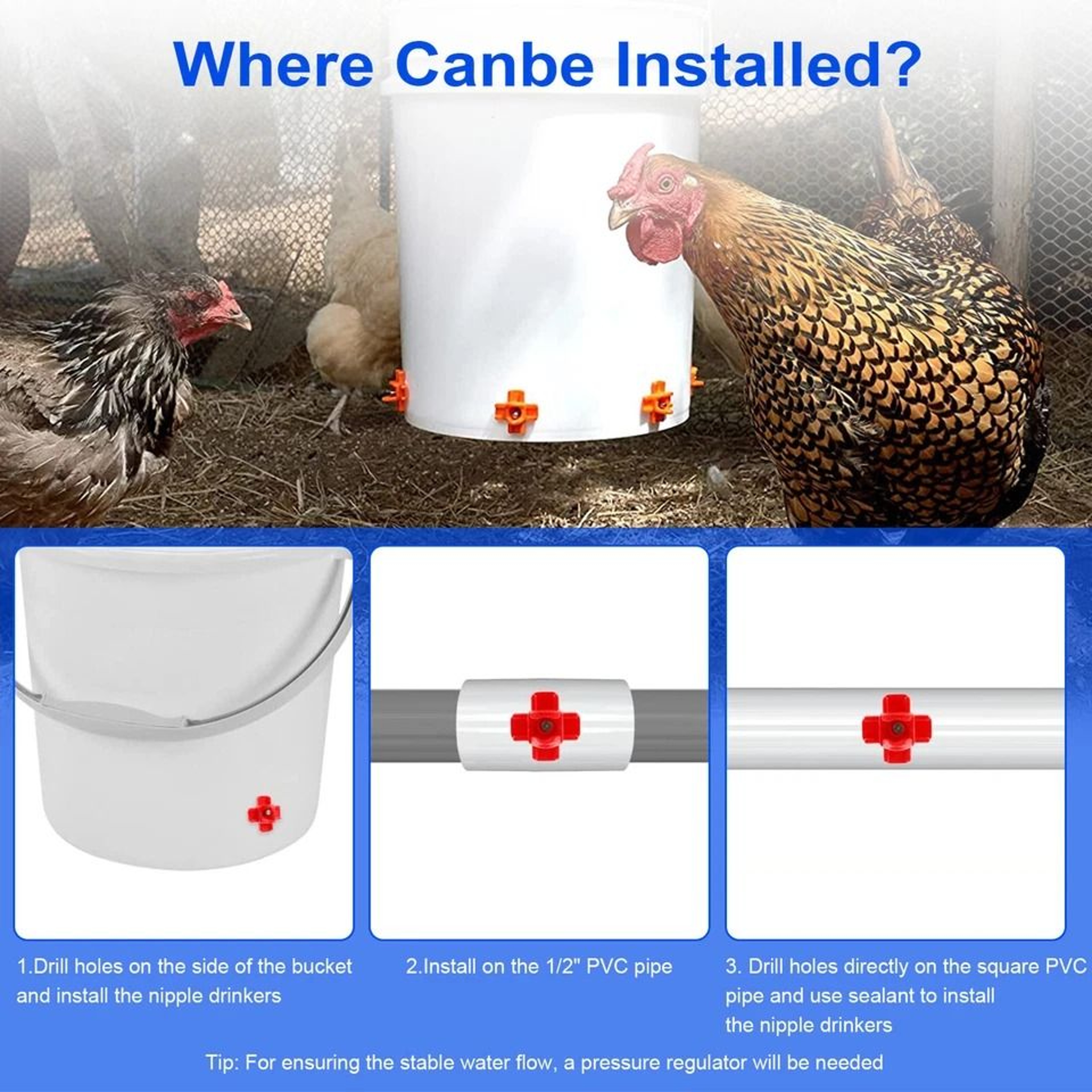 Automatic Chicken Nipples Waterer Efficient Watering System For Poultry 2