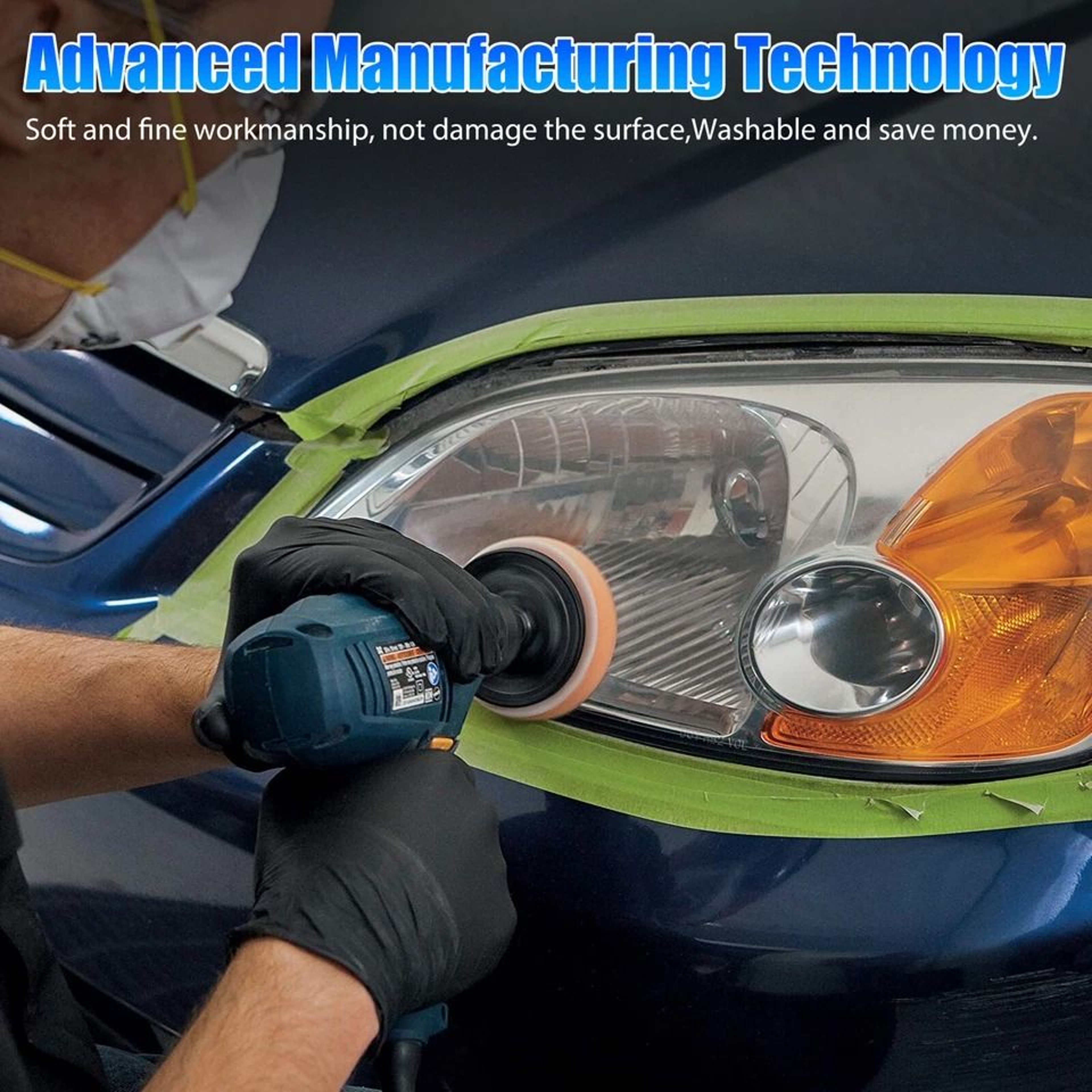 Car Buffing Pads Kit For Drill Polishing Sponge Foam Pads For Waxing And Detailing 2
