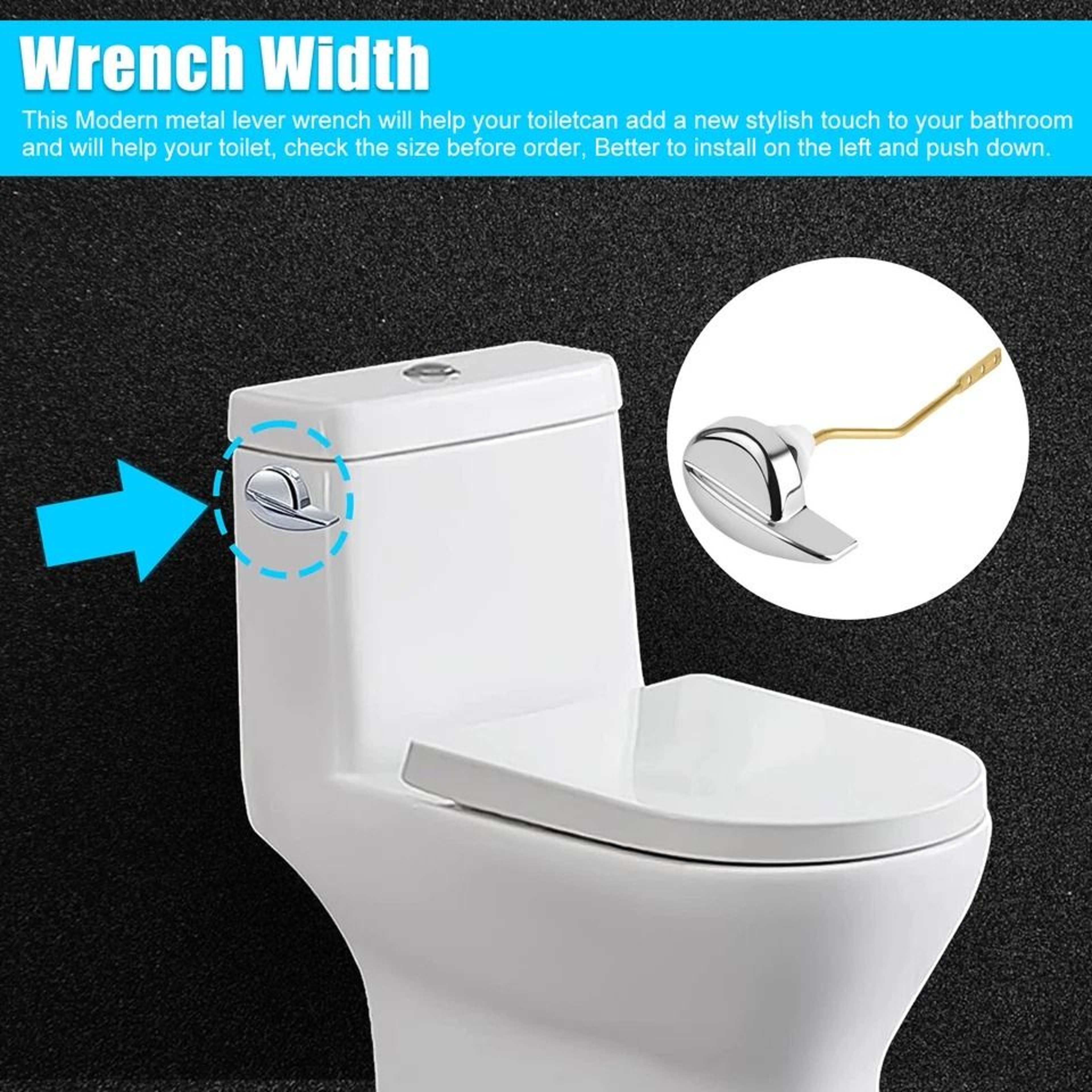 Side Mount Toilet Flush Lever Handle For TOTO  Kohler Toilets Durable 1