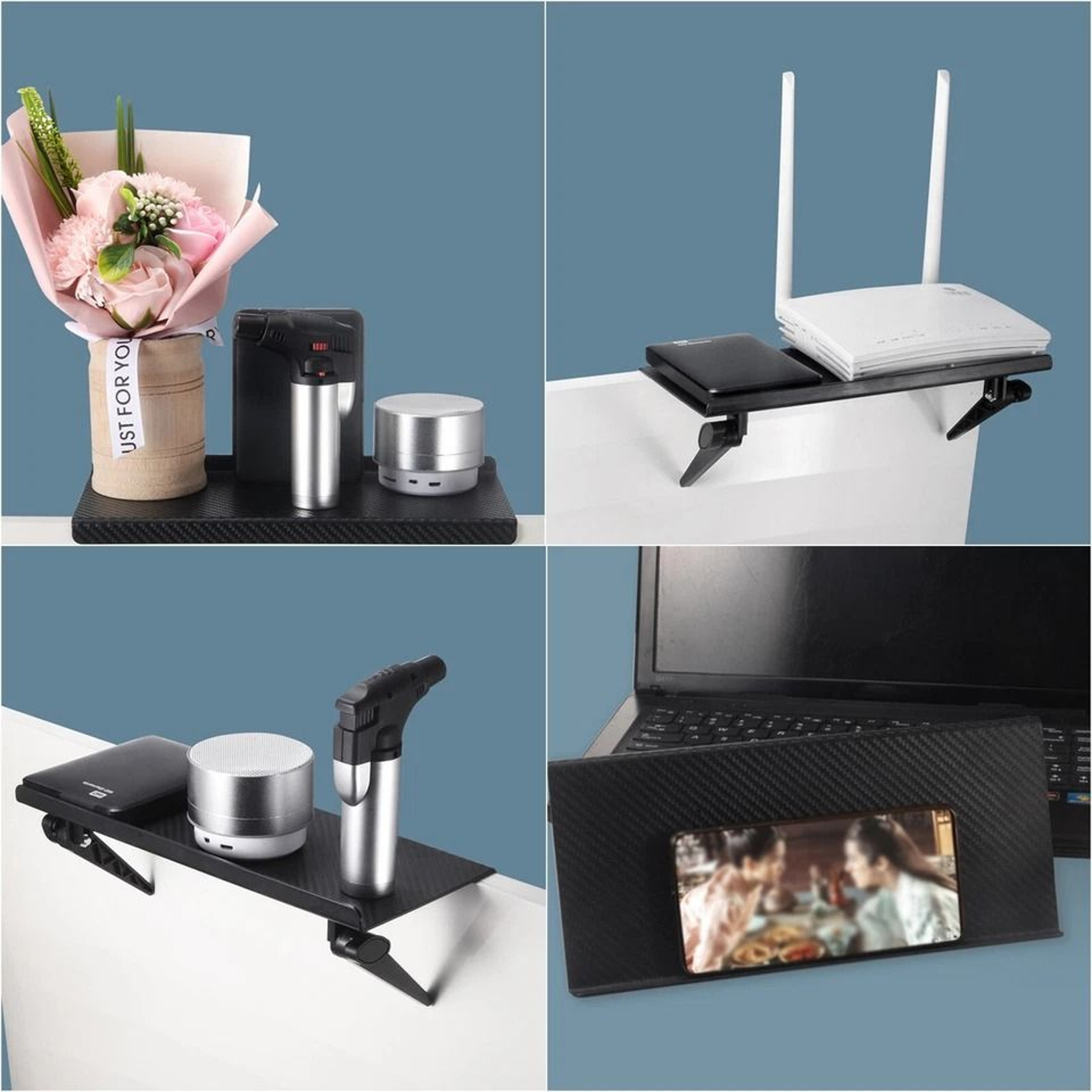 Adjustable Desktop Stand With Storage Rack For TV  Computer 6