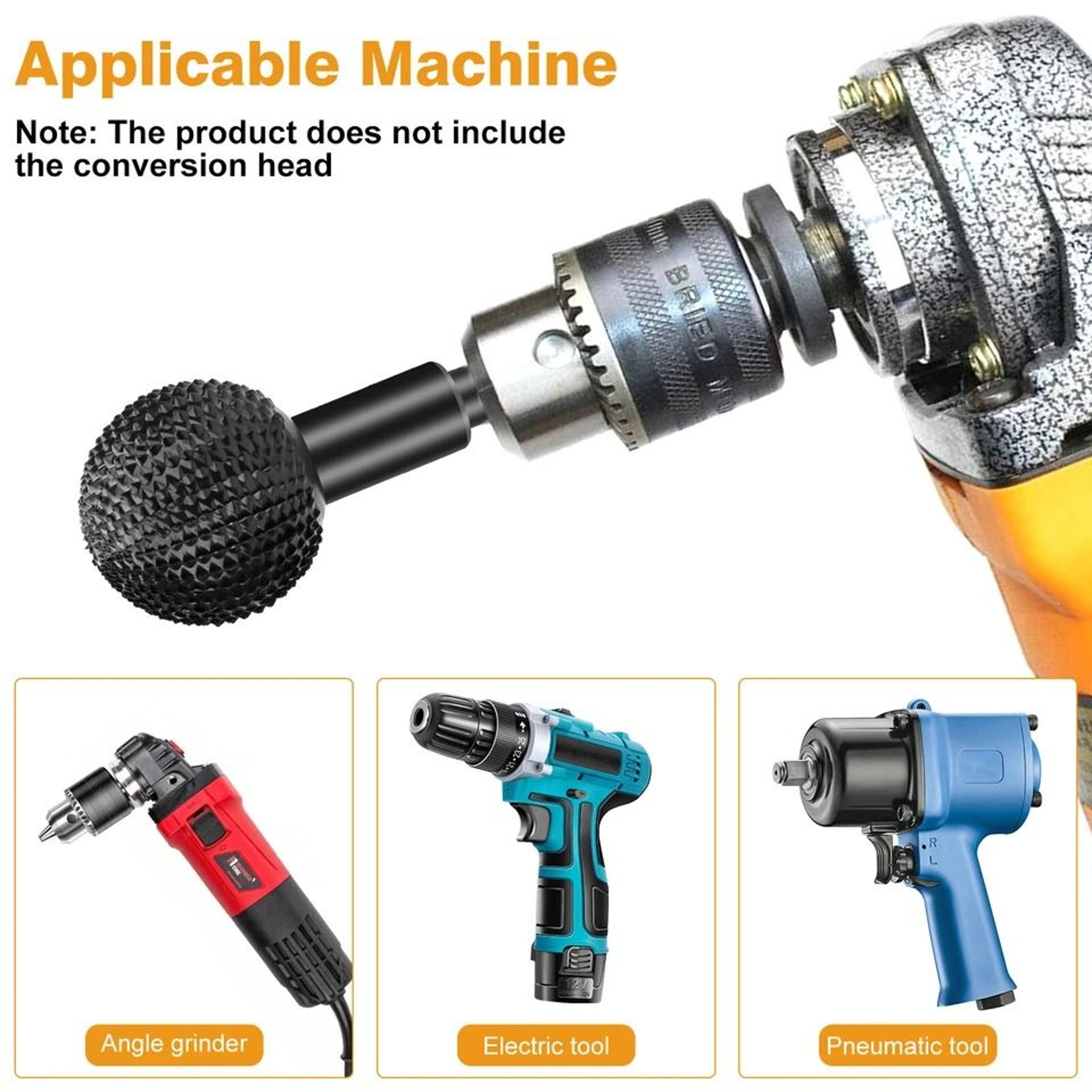 Sphere Rotary Burr Carbon Steel Wood Carving Ball Angle Grinder Precision Grinding  Sculpting Tool 3